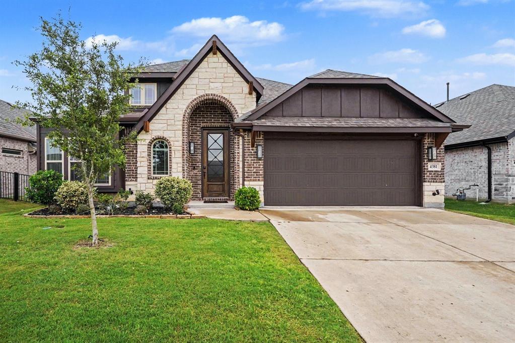 4381 Sun Meadow Dr stands out as a higher-end build in a quiet Joshua setting, featuring a striking stone exterior and
thoughtful upgrades throughout. Inside, no expense was spared on finishes, the open living and kitchen area feels refined yet
functional, anchored by quality materials and a layout designed for both daily living and entertaining. Beyond the main spaces, the home offers a dedicated office and a separate game room, giving you flexibility for work and play without sacrificing flow. The primary suite is a comfortable retreat, while secondary bedrooms are well-sized and versatile.

Set on a generous lot, the outdoor space adds privacy and room to spread out, rounding out a
property that blends upscale touches with practical design.