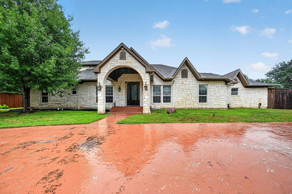 An exceptional opportunity awaits in one of North Dallas' premier neighborhoods, Northwood Hills. This truly spectacular estate offers over 5,700 square feet of living space, featuring 5 bedrooms and 6 bathrooms, and is nestled on a quiet cul-de-sac on an expansive 0.44-acre lot surrounded by mature trees and a private, park-like setting. Designed for year-round enjoyment and entertaining, the resort-style backyard oasis includes a pool and spa, a versatile sport court suitable for pickleball, tennis, or basketball, an oversized covered cabana, and a spacious covered outdoor living area complete with a built-in grill and outdoor fireplace. Whether hosting gatherings or enjoying a quiet evening outdoors, this backyard offers endless possibilities. A detached guest retreat elevates this property to another level, featuring a theater room, game room with pool table area, wraparound balcony, full kitchen, wet bar, and full bathroom. This flexible space is ideal for multi-generational living, extended-stay guests, a home office, or the ultimate entertainment venue. Inside, you'll find real hardwood floors, beautiful granite countertops, stainless steel appliances, and generously sized living spaces. The inviting family room flows seamlessly into the kitchen, creating the perfect setting for everyday living and entertaining alike. Conveniently located near major highways, premier shopping, dining, and entertainment destinations, this one-of-a-kind property offers an extraordinary combination of luxury, privacy, and functionality. Bring your vision and finishing touches to transform this remarkable estate into your forever home.