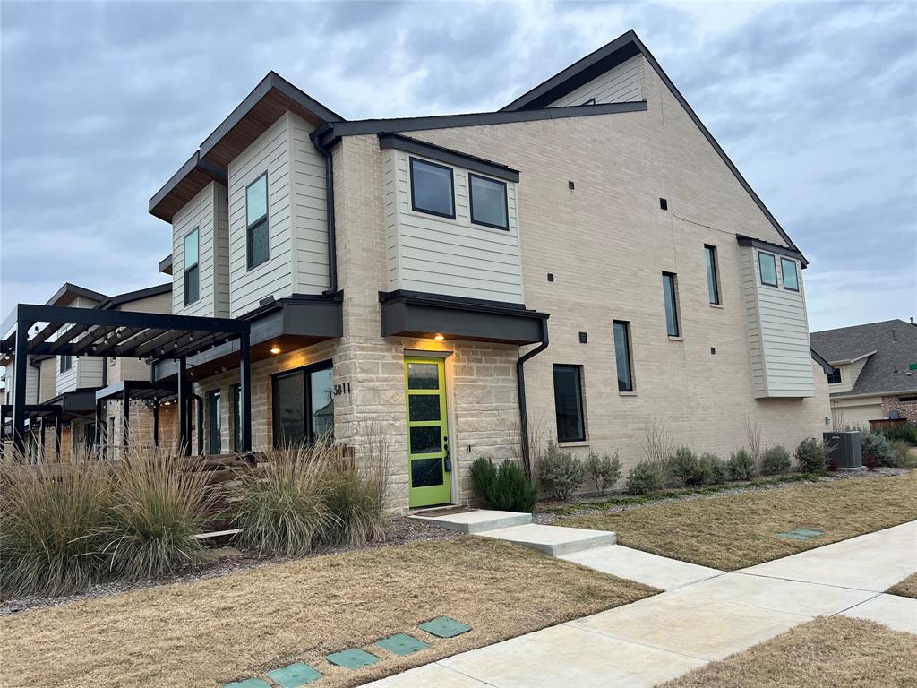 Nestled in the vibrant Windsong Ranch subdivision, this stunning 3-bedroom, 2.1-bathroom end unit townhouse offers the perfect blend of comfort, convenience, and location. As an end unit, you'll be bathed in natural light and enjoy extra privacy, making this home a true sanctuary.  Step inside and be greeted by a spacious open floor plan that seamlessly blends the living, dining, and kitchen areas. The modern kitchen boasts sleek countertops, and ample cabinet space, making it a chef's dream. Sliding glass doors open onto a private patio, perfect for grilling out with friends or enjoying a quiet morning coffee. Your children will thrive in the exceptional Prosper ISD, with highly-regarded schools just moments away.  From sparkling pools and playgrounds to walking trails and green spaces, Windsong Ranch provides endless opportunities for recreation and connection.  The attached two car garage is a perfect place to install an EV charger if necessary. Schedule a viewing today.