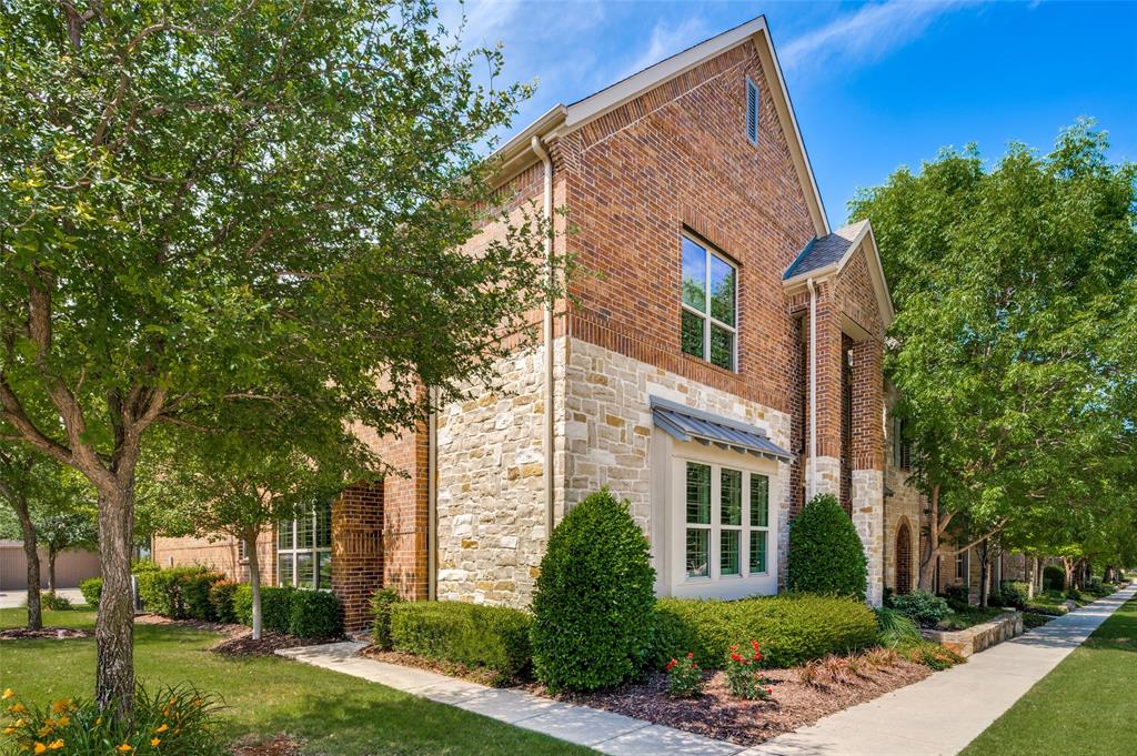 Sophisticated style meets low-maintenance living in this beautifully updated townhome located in the highly desirable Craig Ranch area of McKinney & zoned to acclaimed Frisco ISD. Built in 2017, this light-filled 3-bedroom, 2.5-bath residence offers nearly 2,000 square feet of thoughtfully designed living space with approximately $28,000 in recent extensive upgrades. The end unit location offers maximum natural lighting & the open-concept layout blends modern comfort with elevated design, featuring freshly painted interiors, upgraded lighting throughout, flush LED ceiling lights with night-light feature, wood flooring & new 5-inch baseboards for a cohesive, upscale finish. The stylish kitchen serves as the heart of the home with quartz countertops, a spacious granite island that is perfect for entertaining, painted cabinetry against updated black hardware & a brand new Frigidaire Gallery refrigerator with flex-zone freezer & beverage center. Solid wood flooring continues up the stairs where you will find a large 2nd living area or game room, all bedrooms & the convenient laundry area. The spacious primary suite offers double vanities, a large walk-in closet & a spa-inspired bath with rain style shower head & separate vanities. Secondary baths have been refreshed with modern hardware, upgraded fixtures & designer touches throughout. The stunning powder bath showcases marble flooring, a floating vanity & an arched mirror for a sophisticated designer feel. Additional highlights include plantation shutters throughout, monitored alarm system with dual keypads, new upgraded door hardware with no-squeak hinges, multifunction keypad deadbolt & a freshly stained front door with UV protection. All exterior maintenance covered by HOA & walking distance to the community pool, this turnkey townhome offers a lock & leave lifestyle with modern finishes & no direct neighbors on entry side, all in one of McKinney’s most connected locations. Easy access to Hwy 121, shopping & more