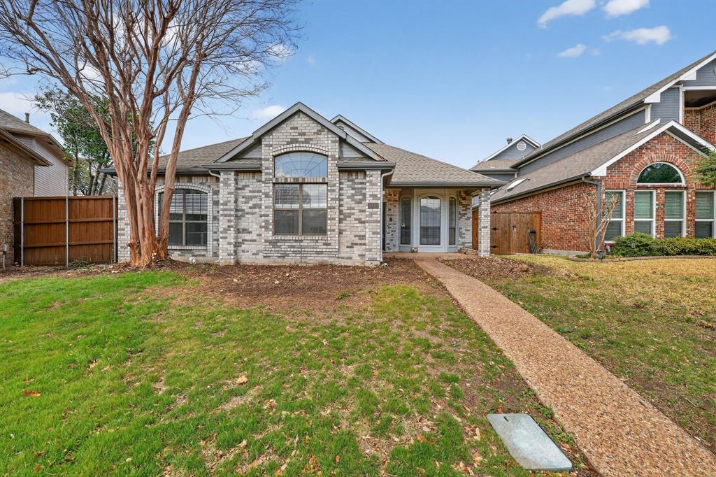 Opportunity awaits in the highly sought-after Northpointe II subdivision! Ideally located just minutes from the Dallas North Tollway and President George Bush Turnpike, this stylish home offers incredible potential within the acclaimed Plano ISD. Featuring vaulted ceilings, abundant windows, and a striking see-through fireplace, the home is filled with natural light and unique architectural charm. The layout centers around a private courtyard, creating a perfect indoor-outdoor flow, while the backyard boasts a pool ideal for relaxing or entertaining. The kitchen includes granite countertops and the bathrooms have been updated, while the spacious master suite offers direct access to the backyard retreat. Sold AS-IS and available for Cash purchase, 203K, or Homestyle loan, this property is perfect for those ready to bring their contractor and vision to make it truly their own. Owner repair estimates are available—contact the agent or see the transaction desk for details. Homestyle and 203K Lendeer info in transaction desk.