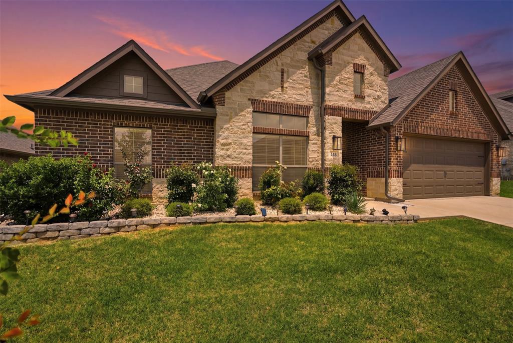 Welcome to this beautifully maintained 2024 home, perfectly situated on one of the community's most desirable lots backing to an expansive greenbelt with no rear neighbors. Enjoy peaceful views, added privacy, and a backyard setting that's increasingly difficult to find in today's new construction communities.

Unlike many builder homes, this property is truly move-in ready with professionally designed landscaping and thoughtfully completed outdoor enhancements already in place, saving you the time, expense, and effort after closing. From the manicured lawn and stone-edged flower beds to the inviting front elevation, the curb appeal creates an unforgettable first impression.

Inside, the open-concept floor plan offers the perfect blend of comfort and functionality. The spacious living room features a cozy fireplace, tray ceiling, and abundant natural light while flowing seamlessly into the chef-inspired kitchen complete with quartz countertops, stainless steel appliances, double ovens, an oversized island, abundant cabinetry, and a walk-in pantry.

A dedicated front office with French doors provides the ideal work-from-home space or quiet retreat. Designed with versatility in mind, the spacious upstairs fourth bedroom features direct access to a full bathroom, making it equally suited as a private guest suite, second living room, media room, playroom, or flex space to fit your lifestyle.

The private primary suite offers dual vanities, a soaking tub, separate shower, and a generous walk-in closet. Step outside to enjoy the covered patio overlooking the beautiful greenbelt, creating the perfect place to relax, entertain, or simply enjoy the added privacy. Barely lived in and meticulously maintained, this home offers the fresh feel of new construction with established landscaping, completed outdoor improvements, and a premium lot that's ready to enjoy from day one.