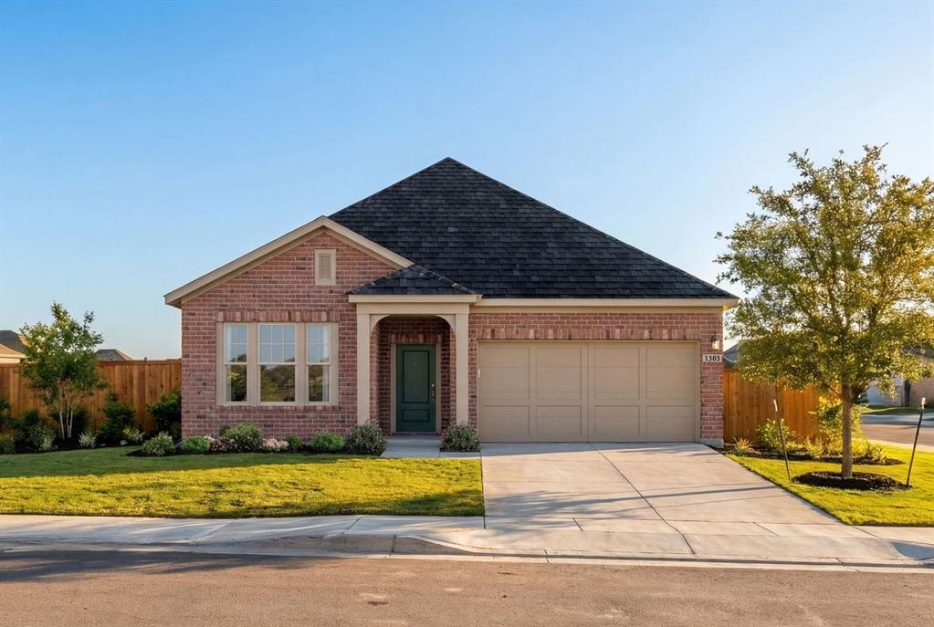 MLS# 21232341 - Built by Davidson Homes - Aug 2026 completion! ~ New construction in Meadow Ridge Estates! The Laurel I delivers 1,895 sq ft of open-concept living with 3 bedrooms, 2 baths, and a 2-car garage. Completion August 2026.This bright, airy home features an expansive living room flooded with natural light - perfect for entertaining. The well-appointed kitchen includes a charming breakfast nook for casual dining. The spacious primary suite boasts a generously-sized closet with ample storage. This thoughtfully designed floor plan maximizes space and functionality throughout.   Meadow Ridge Estates offers exceptional value with NO HOA fees and NO MUD-PID taxes. Enjoy community sidewalks and top-rated schools in Community ISD.   *Rendering is photo-realistically enhanced for visualization purposes, and attached photos are representative of the floorplan and may show non-standard features and options. Please see community's New Home Consultant for more details.