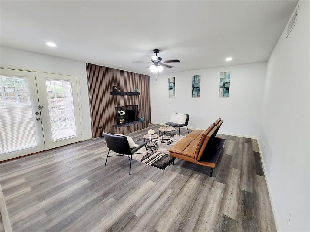 Beautifully Renovated Ranch-Style Home Just 20 Minutes from Downtown Dallas! Welcome to this stunning one-story ranch-style home, thoughtfully updated and move-in ready! As you step inside, you're greeted by a spacious vaulted-ceiling living room that seamlessly flows into the formal dining area — perfect for entertaining. The chef’s kitchen is a dream come true, featuring brand-new quartz countertops, a large eat-in island, new tile backsplash, stainless steel appliances, and a modern vent hood. The kitchen opens directly to the living room, where a contemporary fireplace serves as the centerpiece for cozy evenings and lively gatherings.
The home boasts fully renovated bathrooms with new showers and vanities, along with updated recessed lighting and a stylish chandelier that adds warmth and character throughout. Step outside to the covered patio, ideal for your morning coffee or hosting summer BBQs with family and friends — a perfect extension of your living space. Additional upgrades include: Fresh interior and exterior paint,-new roof ,Modern lighting throughout

Conveniently located with easy access to major highways, shopping, and local dining, this home offers both style and function.

This is more than just a house — it’s a place to call home!