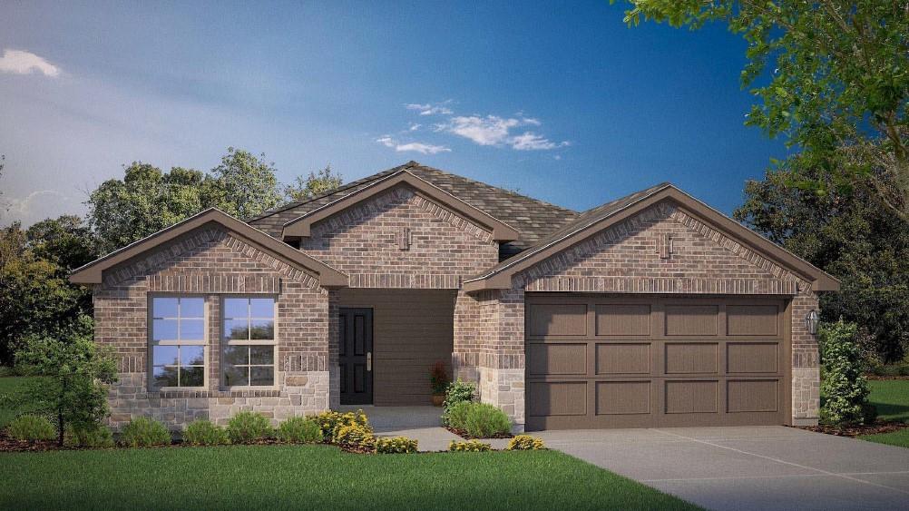Stunning new D.R. Horton home in the Rock Creek Ranch community located in Fort Worth and Crowley ISD! Complete and Move-in Ready! The single-story Dove floorplan Elevation B offers 3 bedrooms, 2 bathrooms, and a 2-car garage, featuring an efficient open-concept layout designed for comfortable everyday living. The family room, dining area, and contemporary kitchen flow together seamlessly, creating a bright and inviting space ideal for entertaining and gathering. The well-appointed kitchen includes quartz countertops, 36” painted cabinets, stainless steel appliances, a gas range, stainless steel sink, center island, and a walk-in pantry for practical storage. The private primary suite features an en-suite bath with dual quartz vanities, a 5-foot oversized shower, and a walk-in closet conveniently located off the bathroom. Two secondary bedrooms and a full bathroom with a quartz vanity top provide comfortable accommodations for family members, guests, or a home office. Luxury vinyl plank flooring enhances the main living areas and wet zones, offering durability and easy maintenance. Built with energy-efficient construction and equipped with America’s Smart Home Technology. Exterior highlights include a landscape package, full sprinkler system with rain sensor, and privacy fencing. Planned community amenities include a future pool, parks, playground, and walking trails. Located just two miles from Benbrook Lake with easy access to shopping, Fort Worth attractions, and nearby schools.