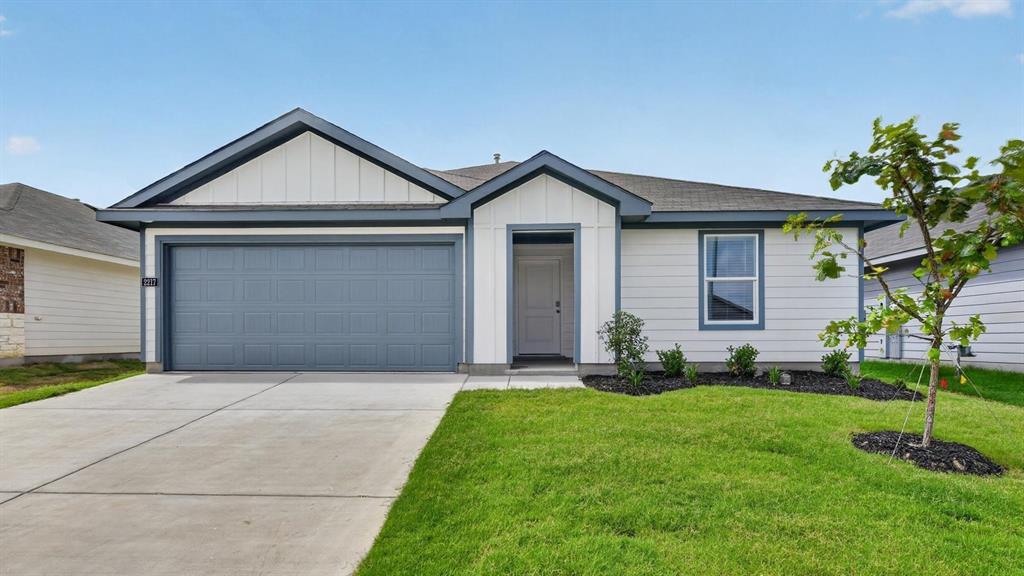 Gorgeous new D.R. Horton home in the Longhorn Estates community located in Fort Worth and Crowley ISD!The single-story Austin floorplan Elevation C, with an estimated Summer completion, offers 4 bedrooms, 2 bathrooms, and a 2-car garage within a thoughtfully designed open-concept layout. The spacious family room flows seamlessly into the dining area and modern kitchen, creating an inviting central gathering space ideal for everyday living and entertaining. The kitchen showcases quartz countertops, 36” upper cabinets with hardware, stainless steel appliances, a gas range, stainless steel sink, a center island, and a walk-in pantry for added storage. The private primary suite features an en-suite bath with dual quartz vanities, a 5-foot oversized shower, and a walk-in closet located directly off the bathroom. Three secondary bedrooms share a full bathroom with a quartz vanity top, offering versatile space for family, guests, or a home office. Luxury vinyl plank flooring extends through the main living areas and wet zones for style and easy upkeep. Additional features include energy-efficient construction, America’s Smart Home Technology, and a tank water heater. Exterior highlights include a landscape package, full sprinkler system with rain sensor, privacy fencing, and more. Longhorn Estates is more than a neighborhood-it's a community designed with your future in mind.