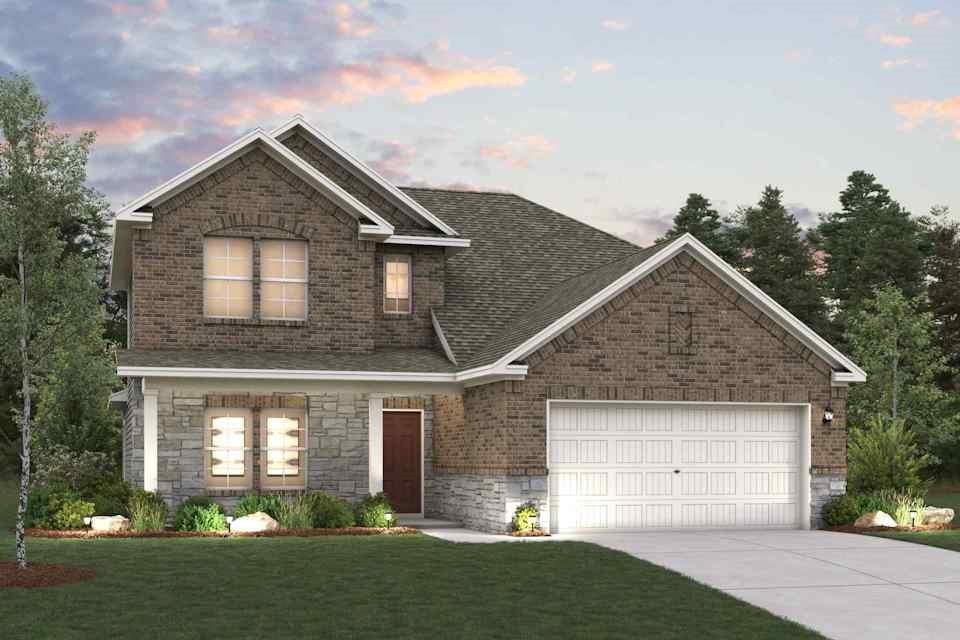 BRAND NEW COMMUNITY! The two-story Lassen floor plan opens with an inviting porch entry that leads past private study and a powder room. An impressive open kitchen with a center island is adjacent and flows into a dining area and an airy great room, creating the perfect space for entertaining and everyday living. The owner’s suite is conveniently located on the main level and offers a walk-in closet and a private bath with dual sinks and a walk-in shower. Upstairs, there are two bedrooms and a bath, as well as a versatile loft space. Designed for everyday convenience and livability, Anna Town Square blends residential comfort with walkable amenities and easy regional access. Inviting streetscapes, a sparkling pool, nature trails, green spaces, and planned gathering areas create a connected neighborhood feel with plenty of opportunities to enjoy the outdoors. Located just minutes from US 75, Anna Town Square provides a convenient commute to McKinney, Frisco, and the greater Dallas Fort-Worth area while maintaining a welcoming small-town atmosphere. Est. May completion!