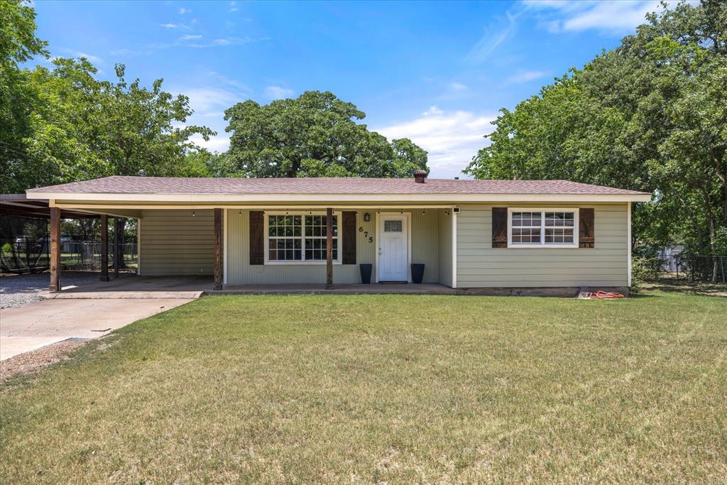 Cute, updated, and completely move-in ready! This beautifully updated home offers a great floor plan that makes the most of every square foot. The spacious eat-in kitchen flows seamlessly into the living room, creating an open, welcoming space for gathering with family and friends. With generous cabinet and counter space, there's even room to add a center island if desired.
Tasteful updates throughout give the home a fresh, modern feel, so you can skip the projects and start enjoying it from day one. Step outside to a beautifully shaded backyard featuring mature trees, plenty of room to play, entertain, or garden, and covered front and back porches that make relaxing outdoors easy year-round. Two covered carports provide ample parking and protection from the Texas weather.
Whether you're a first-time homebuyer, looking for a home while attending Tarleton State University, or searching for a turnkey investment or rental property, this one offers incredible value, versatility, and a place you'll be proud to call home.