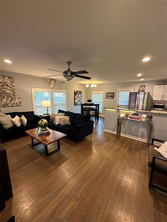 This charming 1953 gem has been meticulously updated and is now available for lease. With 3 bedrooms, 1 bathroom, and a little over 1,000 square feet of living space, this home offers the perfect blend of mid-century character and contemporary convenience. The open layout and large windows allow natural light to flood the living space. The living space seamlessly flows into the kitchen equipped with stainless steel appliances, granite countertops and lots of storage space. Step outside into the huge backyard, an ideal space for simply relaxing in the shade of mature trees. Home offers a covered carport large enough for two vehicles. Located in charming Casa View neighborhood, this property offers easy access to shopping, dining, schools, and parks.  Washer, Dryer and refrigerator provided.  Pet restrictions apply, contact agent with any questions.