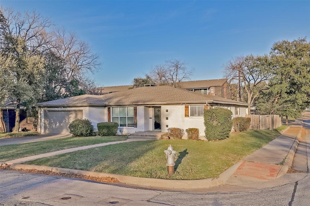 Amazing home just steps from University Drive and the Bluebonnet traffic circle in the heart of Fort Worth. This spacious property features large living areas perfect for entertaining or relaxing. Offering 3 bedrooms and 2 bathrooms, the home includes new carpet in the primary bedroom and beautiful hardwood floors throughout all living areas and two additional bedrooms. Enjoy outdoor living year-round on the covered back patio — the perfect spot for morning coffee or evening gatherings. Conveniently located near TCU and within walking distance to local bars, restaurants, and shopping, this home combines comfort, charm, and an unbeatable location.