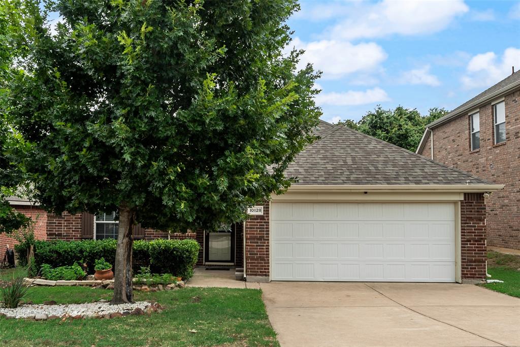 Welcome to 10128 Longranger Drive in the desirable Bell Station community of Hurst! Built in 2008, this well-maintained single-story home offers 1,840 square feet of thoughtfully designed living space with 3 bedrooms, 2 bathrooms, and a versatile flex room perfect for a home office, playroom, workout space, or second living area.
Large kitchen is center of home - located between dining & living area - with SS appliances, granite counters, custom wood cabinets, & breakfast bar. Living area with woodburning fireplace & wood floors. Master bedroom has large walk-in closet with built-ins, vaulted ceiling, ceiling fan, & ensuite bath with jetted tub, separate shower, linen closet, & dual sinks. 2 additional bedrooms, full bath, mud room, & separate utility room also available. The open-concept layout features a welcoming living area that flows seamlessly into the kitchen and dining spaces, making it ideal for both everyday living and entertaining.
The private primary retreat includes an ensuite bath and generous closet space, while the flexible bonus room adds valuable functionality to fit your lifestyle needs. Located in a convenient HEB ISD location with easy access to major highways, shopping, dining, and DFW Airport, this home combines comfort, flexibility, and convenience in one attractive package. Low maintenance lot at back of neighborhood - no back yard neighbor currently.
Don't miss the opportunity to make this move-in-ready home your own!