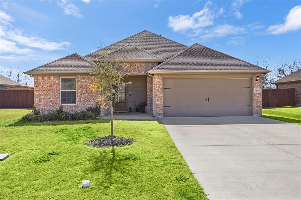 Welcome to this beautiful one-owner home built in 2023, ideally located near the end of a quiet cul-de-sac. This thoughtfully designed 3-bedroom, 2-bath home offers a desirable open-concept layout that creates a seamless flow between the living, dining, and kitchen areas—perfect for both everyday living and entertaining.
The spacious living room is filled with natural light and opens to a modern kitchen featuring sleek countertops, stainless steel appliances, ample cabinetry, and a large island with seating. The split-bedroom floor plan provides added privacy, with the primary suite tucked away from the secondary bedrooms. The primary retreat includes a spacious bedroom, ensuite bath, and a walk-in closet.
Two additional bedrooms offer flexibility for guests, family, or a home office. Neutral finishes and contemporary touches throughout create a clean, inviting space ready for your personal style.
Step outside to enjoy a fully fenced backyard with plenty of room to relax, entertain, or create your own outdoor retreat. Nearly new and well maintained, this home offers modern comfort in a peaceful setting while still being convenient to nearby amenities.
Don't miss the opportunity to make this move-in-ready home yours.
