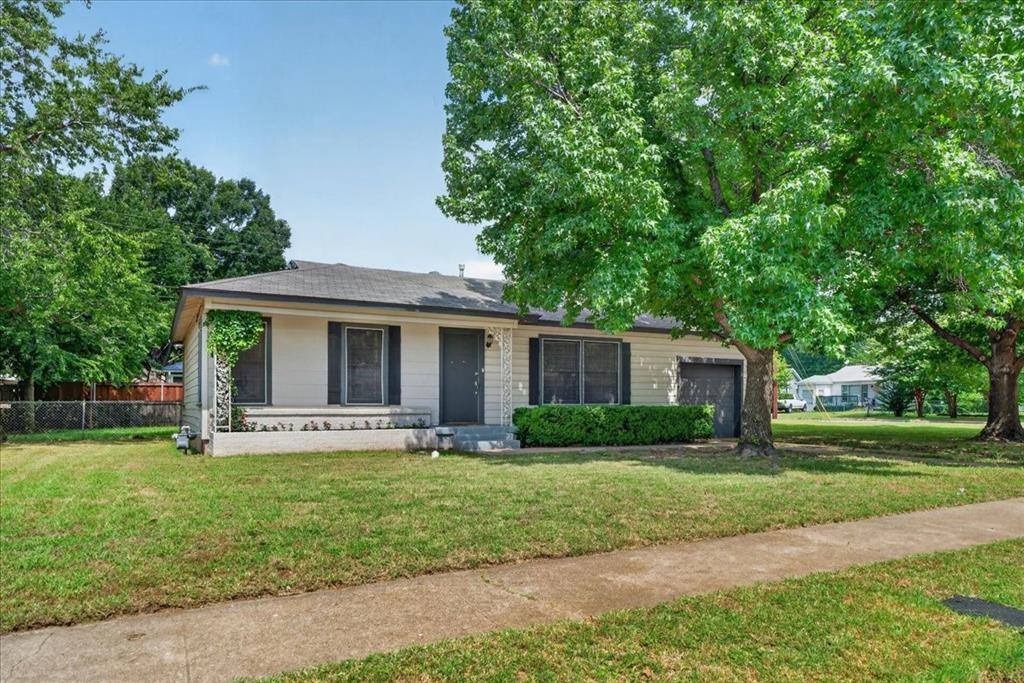 Welcome to your dream starter home at 307 Norwood Drive, nestled in the heart of Hurst. This charming 2-bedroom house is perfectly poised on an oversized corner lot, adorned with majestic trees offering a serene living experience. The kitchen sparkles with modern amenities, and the bathroom boasts updated flooring as of 2021, ensuring both style and comfort. Original hardwood floors add a touch of timeless elegance throughout this cozy abode.

The included refrigerator is a bonus for those eager to move in and start their new chapter without delay. Outside, enjoy the Texas breeze on your screened-in back porch, a quaint spot for relaxation or entertaining. With a 1-car garage and an inviting presence, this cute house is more than ready to welcome new owners to their very own slice of Hurst heaven. Don't miss the chance to plant your roots in this delightful home – it's waiting for you!
