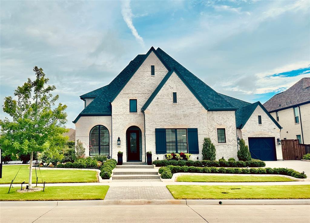 Exquisite immaculate Highland Home with designer touches and resort-style backyard on a huge .36 acre corner lot with a gorgeous pool, spa, gas fire pit, sport court, outdoor cooking and living areas in highly desirable southern Frisco location close to all of the best dining and entertainment at The Star, Legacy West and new PGA Frisco nearby to the north. This beautiful property boasts 5 bedrooms, 5 full baths, and 3 half baths, including a convenient pool bath. Tech loaded smart home equipped with Control4, wifi boosters, Sonos, 3 amplifiers, Ring doorbell, exterior cameras, electric blinds, and more. Multipurpose dedicated media room with projector and screen boasts a fantastic golf simulator in addition to two more living spaces including the upstairs game room with wet bar, fridge, and microwave plus spacious open downstairs family room elevated by vaulted ceilings with wood beams. Extraordinary attention to detail and upgrades galore throughout this special home. Excellent floor plan with perfectly diverse usability of spaces for relaxation, work, small gatherings, and large parties. The dedicated office plus 2nd planning area make working from home a functional luxury. Mud room and guest suite conveniently located on the first floor in addition to the primary suite. The dreamy primary closet full of California Closet treats such as built-in hamper, jewelry drawer, pull-out belt rack and hanging bar. CC systems also installed in garage and secondary bedroom stay with the home. Custom outdoor lighting, surround sound wiring, and the electric blinds are controlled via app. Low-maintenance turf yard and dog run are extra bonuses. This beautiful home is better than new with extensive built-in custom cabinetry, smart features, extensive landscaping at move-in ready condition. Located in the heart of Frisco with easier access to Dallas and DFW Airport than other parts of North and East Frisco. This gem rivals new homes in the Fields but at a better price per foot!