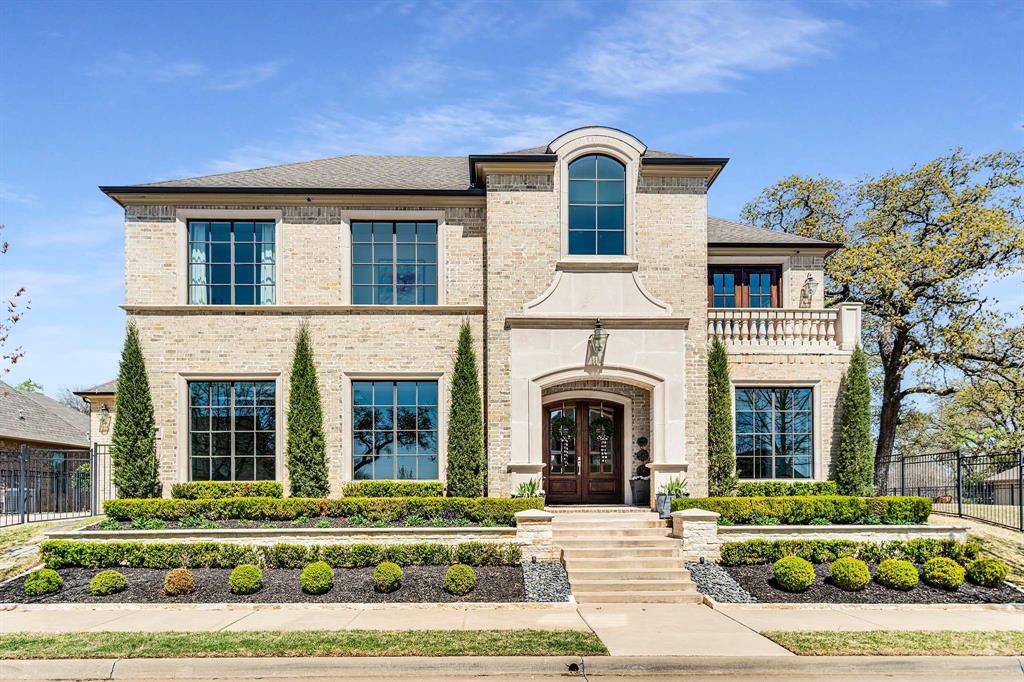 Welcome home to this beautifully crafted Maykus custom home, nestled on a rare lot with peaceful greenbelt views on the side and behind. Offering 4 bedrooms, 4.5 baths, and a private office, this home combines everyday comfort with elevated style. The open floor plan creates a natural flow for gatherings, with generous living spaces filled with natural light. Upstairs, the game room features a balcony with incredible views of downtown Dallas — the perfect spot to enjoy your morning coffee or evening sunsets. Out back, escape to your personal oasis complete with a gorgeous pool and spa. The covered patio with Phantom screens lets you relax and entertain comfortably in every season. With stunning curb appeal and thoughtful design throughout, this home truly has it all — privacy, views, and spaces made for making memories. Ideally located just minutes from some of the best shopping and dining the area has to offer, you’ll enjoy both convenience and lifestyle at your doorstep.