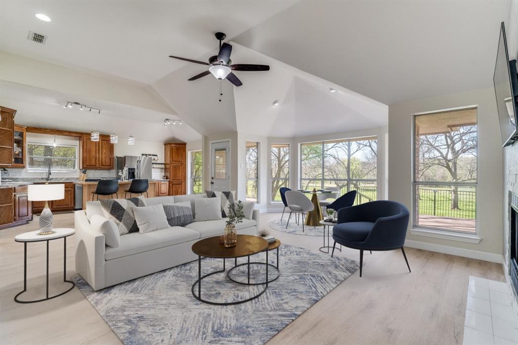 Beautiful 2.8 acre Waterfront double lot with stunning views on the river with a single HOA assessment. This fantastic home has been completely remodeled, is move-in ready and includes appliances. This home offers a spacious, light and bright, open concept kitchen and living area. The living room has beautifully tiled wood burning fireplace, vaulted ceilings and lots of windows overlooking the back acreage toward the river. The kitchen includes a custom island, brand-new granite countertops and all new appliances. The bedrooms are split for privacy. The large primary bedroom boasts an equally large en-suite bathroom and huge walk-in closet. For convenience the laundry room is adjacent to the primary and includes a washer new in 2022. The second bath has a newly built frameless glass, designer tile walk-in shower and brand-new granite countertop and sink. Bedroom two has beautiful wood flooring and both bedrooms two and three could function office or bedroom. Most of the floors throughout the home are new and feature easy care luxury vinyl plank, wood and tile. Outside you have an oversized wood deck plus a stone patio on which to enjoy the breathtaking sights of the Brazos River and the surrounding wildlife. This is one of the few multi-acre properties on the river. This home includes many new appliances: water heater, Samsung air-fry range, under counter drink fridge, KitchenAid fridge and dishwasher, and washing machine.
The house is outside the flood plain and does not require flood insurance.
Pecan Plantation features 2 golf courses, swimming pools, tennis and pickleball courts, dog park, river parks, stables, shopping and medical facilities and so much more! Come fall in love with your new Riverfront home.
Notice - Agent is Owner. Buyers Agent to confirm all information.