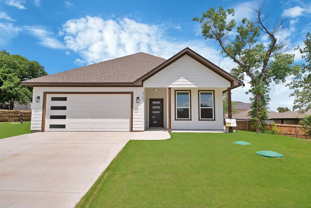 A MUST SEE!  Beautiful new construction with 3 bedrooms, 2 full bathrooms, and a 2-car garage in a prime location in Canyon Creek. This thoughtfully designed floor plan features an open-concept kitchen and living area with abundant natural light, soaring 9-ft ceilings, and ceramic tile flooring throughout. The kitchen is finished with quartz countertops, recessed ceiling lights, built-in stainless steel microwave, electric range, and dishwasher.
The spacious primary suite boasts dual vanity sinks, a large walk-in shower, and an oversized master closet. Additional highlights include a smart garage door opener and full sod in the front, sides, and backyard. Perfectly located within walking distance to the lake, this home combines comfort, style, and an unbeatable setting!  Canyon Creek subdivision offers a guarded security gate, clubhouse, pool, fishing pier, baseball diamond, tennis courts, and boat ramps to access Lake Granbury.