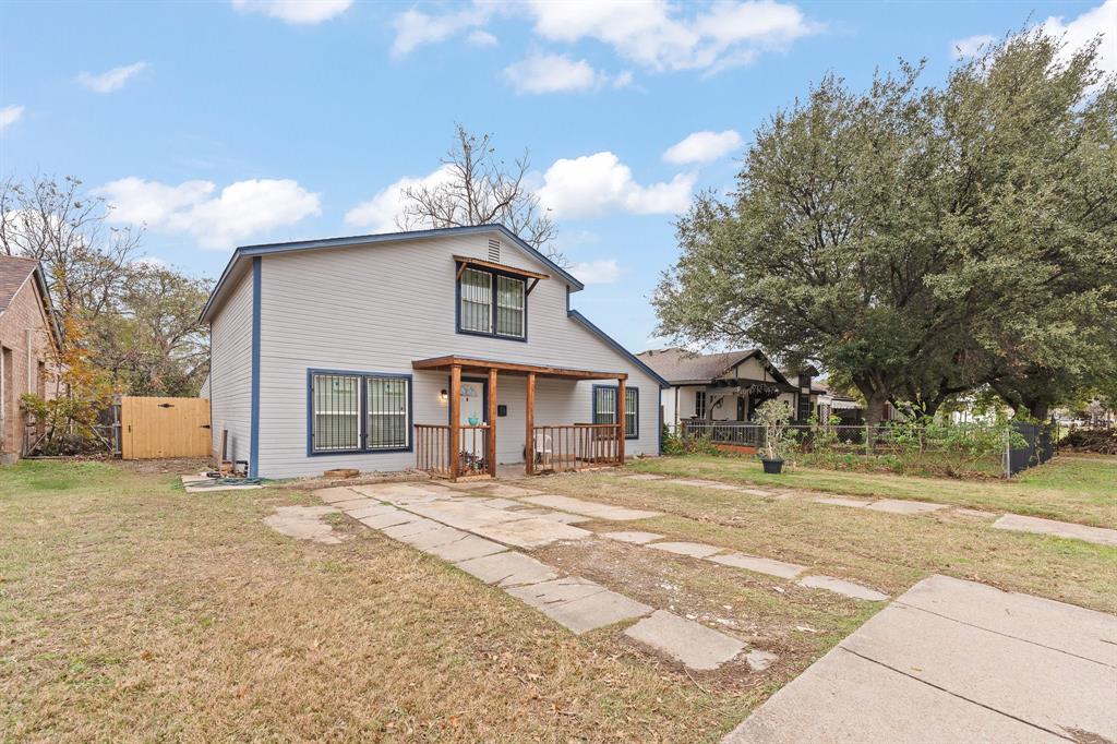 Fully remodeled 3-bedroom, 2-bathroom home featuring an inviting open-concept layout and a highly functional floor plan. Conveniently located minutes from TCU. The primary bedroom is conveniently located downstairs for easy access, while the two additional bedrooms are tucked upstairs to provide added privacy—perfect for family, guests, or a home office setup. Enjoy a spacious oversized backyard with a covered back patio, ideal for entertaining, cookouts, or relaxing evenings at home. Located directly across from Rosemont Park, you’ll love quick access to walking trails, green space, and outdoor activities. This home is also just minutes from Downtown Fort Worth and a wide variety of shopping, dining, and entertainment options. Major improvements include a foundation reset and new sewer plumbing, offering peace of mind for the next owner. Move-in ready and perfectly located, this home delivers convenience, comfort, and value. House was remodeled in 2020 down to the studs.