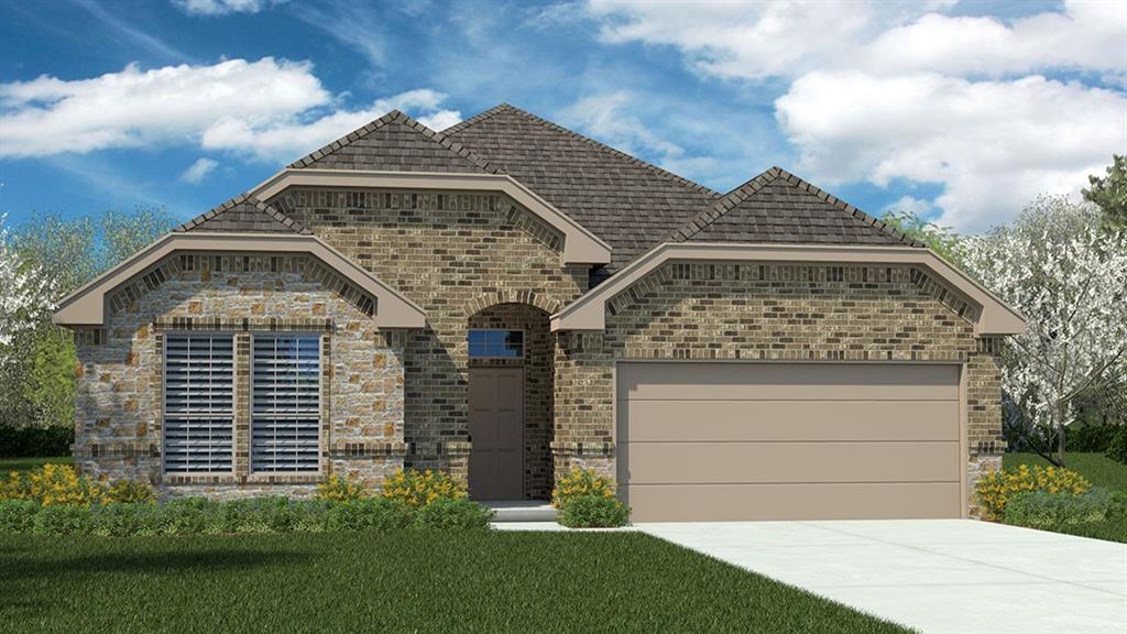 Brand-new D.R. Horton home in the Morningstar community located in highly sought-after Aledo ISD! The Crownpoint floorplan Elevation F with an estimated Fall completion, offers a well-designed single-story layout featuring 4 bedrooms, 2 bathrooms, and a 2-car garage, with flexible living spaces ideal for today’s lifestyle. The open-concept design connects the spacious family room to the dining area and modern kitchen, creating an inviting space for everyday living and entertaining. The kitchen is equipped with 42” upper cabinets with crown molding, quartz countertops, a ceramic tile backsplash, stainless steel appliances, and an electric range, along with a pantry for added storage. Luxury vinyl plank flooring extends throughout the main living areas, providing both durability and style. The private primary suite includes a well-appointed en-suite bath and walk-in closet, while three secondary bedroom-one of which may be used as a study or flex space offers versatility for family, guests, or a home office. A covered patio enhances outdoor living, and thoughtful design details, modern finishes, and energy-efficient construction complete this impressive home. Morningstar residents enjoy resort-style pools, playgrounds, parks, a dog park, and scenic walking trails.