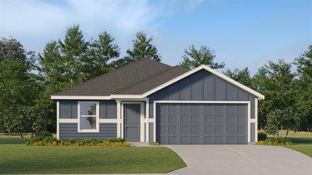 This single-story home has a convenient layout with all the essentials on one floor. Two bedrooms share a bathroom in the hall at the front of the home. The owner’s suite is across the hall with a private bathroom and walk-in closet. Down the hall is the open concept living room, kitchen and breakfast nook which offers access to the garage, as well as a covered patio.
