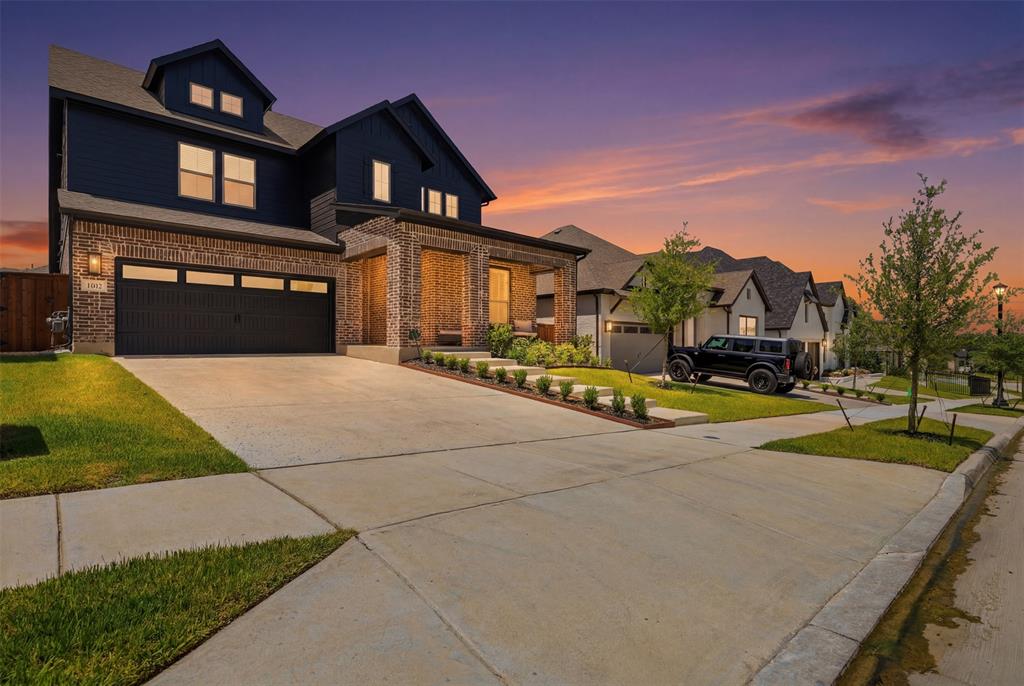 **LENDER INCENTIVES AVAILABLE**

Experience the highly desirable Pin Oak floor plan in the prestigious, resort-style Walsh community. Masterfully designed for both vibrant entertaining and peaceful daily living, this light-filled open-concept home welcomes you with soaring vaulted ceilings and high-end luxury vinyl plank flooring throughout the main living areas. At the heart of the home is a gourmet chef's kitchen featuring a full-functioning island, premium natural stone countertops, and a built-in gas range, making it ideal for family gatherings and holiday hosting. The private downstairs owner's suite serves as a luxurious retreat, boasting a shower, dual sinks, a garden tub, and a massive walk-in closet that conveniently connects directly to the utility room. Perfectly tailored for flexibility, the layout includes an enclosed downstairs study with stylish French doors, while the upstairs opens up to a massive game room and a private media room ready for movie nights. Situated on an interior lot within the top-rated Aledo ISD, this 4-bedroom, 3-bathroom home is complete with a two-car garage, a covered patio overlooking a beautifully landscaped yard, and modern efficiencies like a tankless water heater. Come see this beautiful home today!