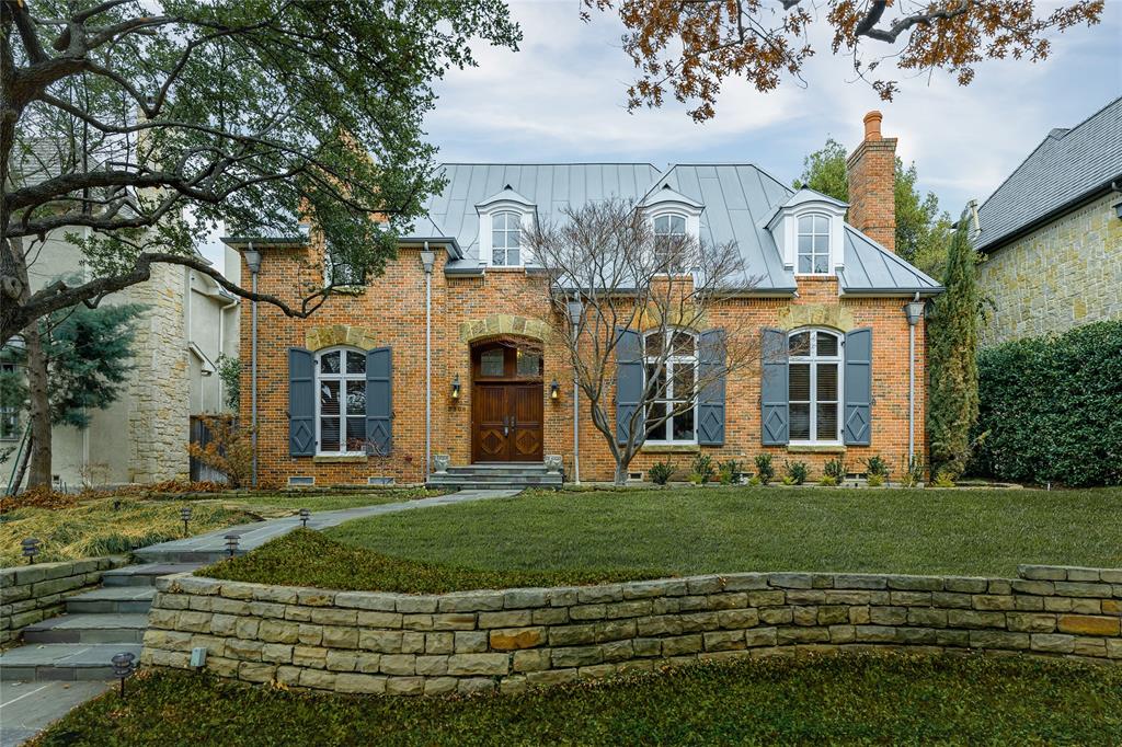 Designed by noted architect Stephen Chambers, and located in the heart of Highland Park, this very high quality home in an A+ location features an open floor plan, ample natural lighting, and custom features including elevator, lit pier & beam crawl space and geothermal hvac. Downstairs includes a paneled study with closet & full bath, which could be a downstairs bedroom suite, stunning great room with vaulted ceilings open to a spacious dining room, 2nd living area open to the kitchen with floor to ceiling windows on the rear façade of the home & wet bar with wine fridge. Upstairs are 3 spacious bedrooms, including the primary suite with sitting area, coffee bar & balcony, plus an oversized bath with 2 closets, 2 vanities & separate tub & shower, and two addtl bedroom suites. The back stairs lead to a guest suite with living & sleeping, walk in closet and full bath, that also makes a wonderful office or game room. 3rd floor could easily be finished out to a 5th bedroom suite or media.