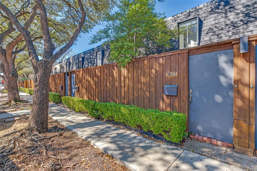Charming and thoughtfully updated 2-bedroom, 1.5-bath condo in the heart of Oak Lawn, just one street from Highland Park and steps from some of Dallas’ best restaurants, grocery stores, gyms, and shopping.

The first level features a bright living room filled with natural light and a charming window alcove, perfect for a cozy reading nook or morning coffee retreat. The kitchen offers quartz countertops, stainless steel appliances, and a marble backsplash, and flows easily into a dedicated dining area designed for everyday living and casual entertaining. A convenient half bath completes the first floor. Just outside, the rear patio leads directly to your assigned parking space.

Upstairs, hardwood floors run throughout. You’ll find two spacious bedrooms, an updated full bath with mosaic tile flooring and classic subway tile surrounds, plus a dedicated washer and dryer area on the second floor, an upgrade not found in all units.

With private outdoor space, natural light, and an efficient layout, this home is ideal for a lock-and-leave lifestyle in one of the most walkable pockets of Dallas.