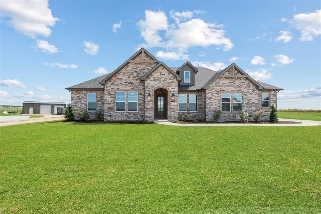 JUST COMPLETED!! BUILDER OFFERING 15K YOUR WAY INCENTIVE! TITLE ALSO PAID WHEN PREFERRED LENDER USED! Thoughtfully designed single-story home offering approximately 2,280 square feet of living space, featuring a well-planned layout that combines comfort, style, and efficient use of space. The open-concept kitchen, dining, and great room serve as the heart of the home, enhanced by a fireplace and easy access to the covered patio—ideal for everyday living and entertaining. The kitchen includes a central island, walk-in pantry, and convenient flow to the utility and mudroom areas. A separate study provides a quiet space suitable for a home office, reading room, or creative use. The private owner’s suite is situated apart from the secondary bedrooms and features a spacious bedroom, walk-in closet, and ensuite bath with dual vanities, soaking tub, and separate shower. Secondary bedrooms are positioned on the opposite side of the home, offering separation from the primary living areas.