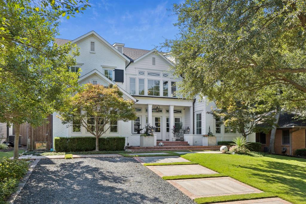 This custom architectural beauty was designed by award-winning architect Eddie Maestri in 2015. This stunning custom home blends luxurious living with thoughtful functionality. From the moment you enter, you’re welcomed by hand-scraped wood floors and a cozy fireplace in the main living room—setting the tone for the warmth and elegance found throughout the home. This four bedroom, four and a half bath features designer finishes throughout. 
The Chef’s Kitchen  is an  entertainer’s Dream. It's many features include quartz countertops, a 6 burner DACOR  range with Dual Oven, two Miele dishwashers, a Sub-Zero refrigerator and a 150 bottle Sub Zero wine refrigerator. 
This space flows seamlessly into the inviting family room with rough-hewn beams, built-in surround sound with subwoofer, a gas fireplace, and French doors that lead to the covered back porch—perfect for indoor-outdoor entertaining. This home features 4 spacious bedrooms and four and a half beautifully appointed finishes - ideal for guests or multi-generational living. You have your own private retreat in the primary with vaulted ceilings, a luxurious bath with a two way fireplace and oversized shower.  A dream walk-in closet featuring an island, makeup mirror and ample storage. 
An oversized laundry room has custom cabinetry, built-in desk, sink and a floored walk-in attic.
Other features include a full house generator, tankless hot water heater, tornado-safe room rated to F-5 This one of a kind home combines elegance, and comfort in one of Dallas most desirable neighborhoods. Nearby shopping and restaurants at NorthPark and Preston Center.