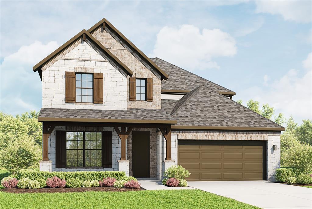 Enjoy the Most Affordable Resort Style Living in Prestigious Northwest ISD! Beautiful New Construction 2-Story DRB Home that provides ample space for everyday living! Welcome to The Elm, a stunning two-story home offering approximately 3,504 square feet of thoughtfully designed living space.  With 4 bedrooms, 3 bathrooms, and a 2-car garage, this home perfectly balances comfort, functionality, and style.  Enter inside and be greeted by a bright, open concept layout featuring a chef-inspired kitchen with a large island, gourmet storage pantry, and seamless flow into the great room, perfect for entertaining and family gatherings.  The primary suite, conveniently located on the main floor, offers a luxurious retreat with a spa-inspired bath, dual vanities, a soaking tub, a glass-enclosed shower, and an expansive dressing closet that combines elegance with everyday convenience.  Upstairs, discover a spacious game room and media room ideal for relaxation or play.  Two additional secondary bedrooms provide ample space for family or guests, while an optional fifth bedroom with a full bathroom allows you to tailor the home to your lifestyle.  Enjoy indoor and outdoor living with a covered patio that extends your living space into the backyard.  With refined design details, flexible spaces, and plenty of room to grow, The Elm is more than a house; it is a place to truly call home. Wildflower Ranch is a new Master Planned community located in the highly sought-after Northwest ISD. It will feature a resort-style lazy river, community Pavilion, playgrounds, and a trail system - as well as an on-site elementary school.