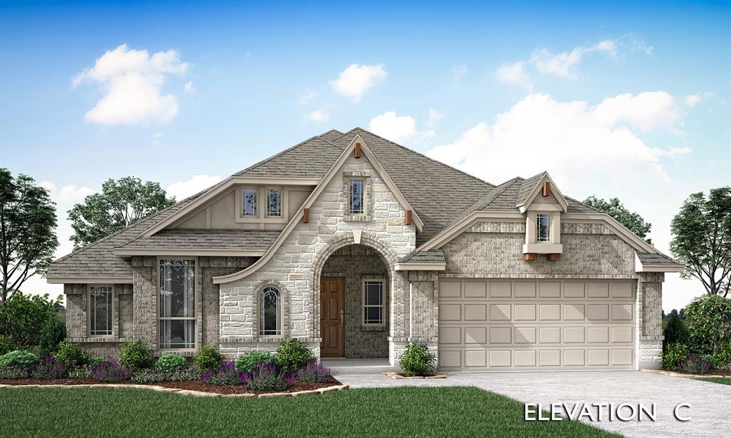 NEW! NEVER LIVED IN. Ready July 2026. The Carolina Floor Plan by Bloomfield Homes. The Carolina features 3 bedrooms, 2 full bathrooms, a striking brick and stone elevation, an impressive 8' front door, and a spacious 2.5-car garage. Step inside to a rounded foyer with upgraded wood flooring flowing throughout the main areas. A private study with French Doors and a closet sits off the entry, offering flexibility for work or guests. The deluxe kitchen showcases upgraded black painted cabinets, upgraded quartz countertops, a pot filler, upgraded backsplash, stainless steel appliances, and a single bowl sink. The kitchen opens to the family room, highlighted by a dramatic floor  to ceiling tile fireplace with a cedar mantel. Large windows allow natural light to flow through the home. A dedicated media room-complete with surround-sound pre-wiring (wiring only) adds the perfect space for movie nights or game-day entertaining. Quartz countertops continue through all bathrooms, tying together the home's elevated finishes. With thoughtful upgrades throughout and a layout that is designed for both comfort and style, this never-lived in Carolina offers the perfect blend of function, craftsmanship, and modern design. Visit Maplewood in Glenn Heights today to learn more about the Carolina and see this gorgeous upgraded home today!