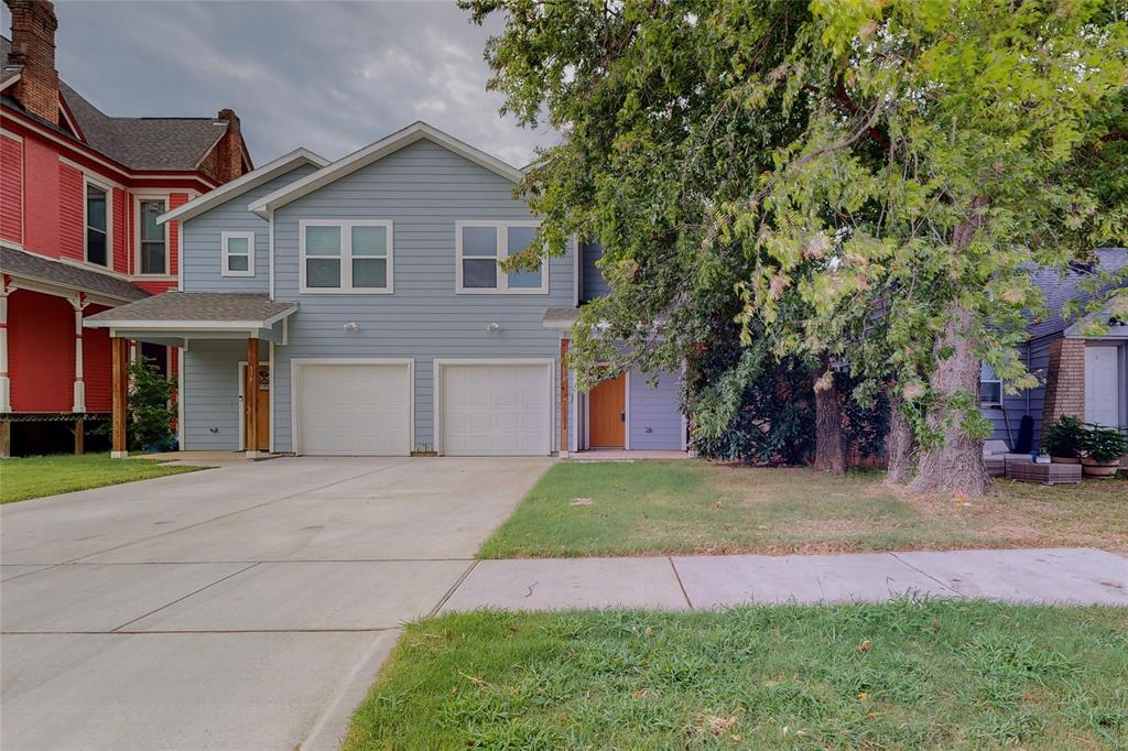Immaculate 2023 built half duplex in the heart of Denison.  This location is Very Walkable so most errands can be accomplished on foot, just 11 minute walk to historic downtown, restaurants, shops, and post office.  Nearby parks include Forest Park, Jones Park and Eisenhower Birth Place.   3 Bedrooms all on 2nd floor and 2.5 baths.  Half bath downstairs.  Small loft area on 2nd floor landing could be WFH space.   1 car attached garage with opener, plenty of extra driveway parking.  Large fenced and sprinklered backyard.  Granite in kitchen and baths, Stainless steel appliances, LVP floors downstairs, carpet in the bedrooms.  All bedrooms and family room have ceiling fans and energy efficient LED lighting.  Be the first resident in this beautiful half duplex.  Easy access to Sherman, Texoma Medical Center, Choctaw, Wilson Jones Hospital, Lake Texoma, and Grayson College.  So sorry we do not accept pets in this lovely home.