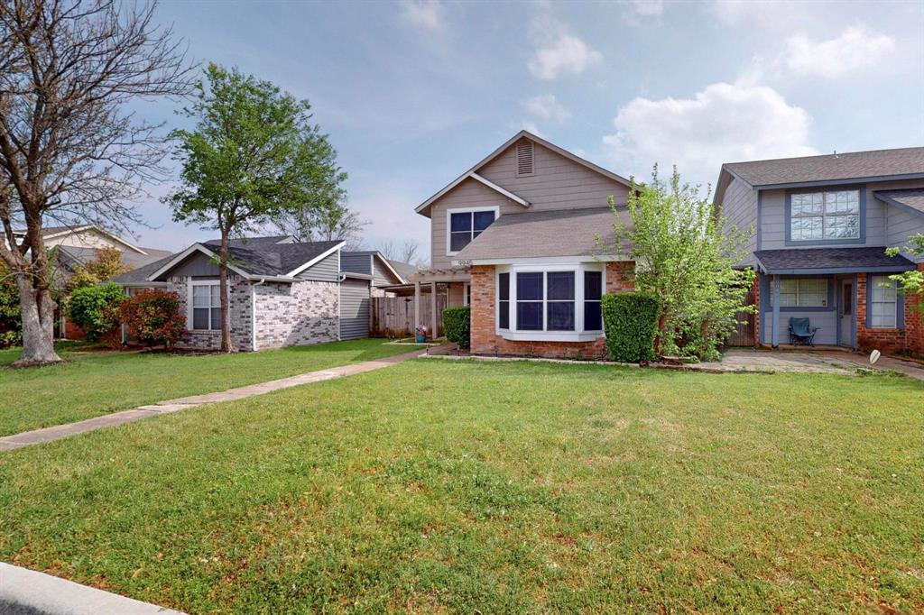 Fort Worth North Facing 2Bedroom home with loft office and one car garage.  Awesome floorplan with both bedrooms and loft on the second floor.  Upstairs primary bath has dual sinks and a sitting vanity with large walk in closet.  Large open living, kitchen, dining and a half bath downstairs.  Includes washer-dryer-refrigerator.  Loft office could easily be turned into a 3rd bedroom.  Closet is in place already.  All that is needed is a wall and a door.  Nice covered side patio off kitchen is a great spot for your summer BBQs and connects to fenced yard.  Updates include lighting, downstairs paint and flooring and half bath vanity.  Easy access to 820 and I30, downtown Ft. Worth, Lockheed Martin, Lake Worth and Joint Reserve Base Carswell.  Come make this home your own.  No HOA and No HOA dues.
