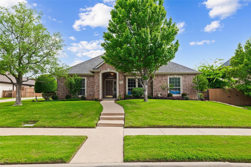 Stunning home located in the coveted Bridlewood Estates in Colleyville is a family's dream! Entering this impressive home, you are welcomed with custom wood finishes and a stunning fireplace that adds warmth and charm to the main spacious living area. This home offers a large dining room and office with built-in cabinets that is the perfect work from home space. Each room is furnished with elegant windows that allow amazing light. A beautiful kitchen with granite countertops and appliances, electric cooktop,  oven and microwave and generous cabinetry make this a chef's dream. A breakfast area with views of the backyard is perfect for entertaining next to the large utility room with a sink and a window. Two spacious bedrooms with walk-in closets in each room with easy access to the jack and jill bathroom. The office area is located between the front bedrooms and the primary suite. The primary bedroom has a large walk-in closet and another large walk-in closet is just off the primary bathroom. The primary bathroom offers a large garden tub, walk-in shower, dual sinks and large walk-in closet. Step outside to your private, backyard retreat complete with a wrought iron fence that is perfect for relaxing or entertaining. This home was designed with function and comfort in mind and is conveniently located in Colleyville near top schools, parks and shopping. Don't miss this beautiful home and all it has to offer! Roof replaced in February 2026!