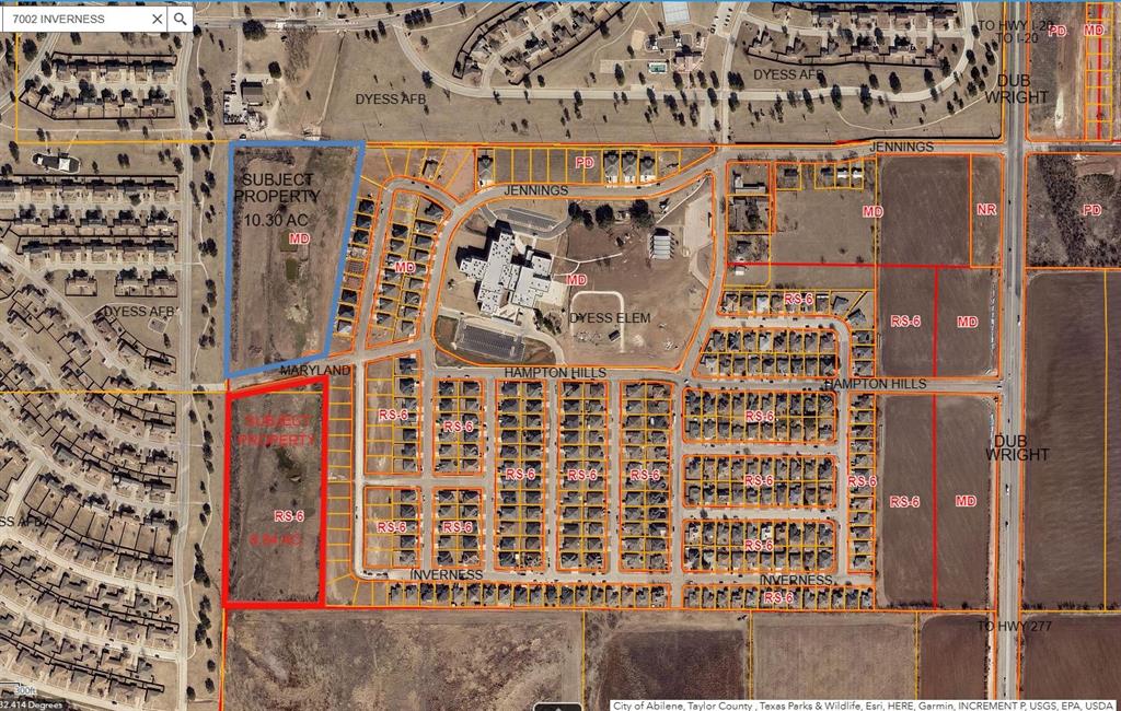 Development site Zoned SF-6 and ready for a residential subdivision or other residential use with the right zoning.  The property is in the Flood Plain but no Floodway.  Sewer line is planned to run the length of the property north & south at the east property line with a water line on Maryland.