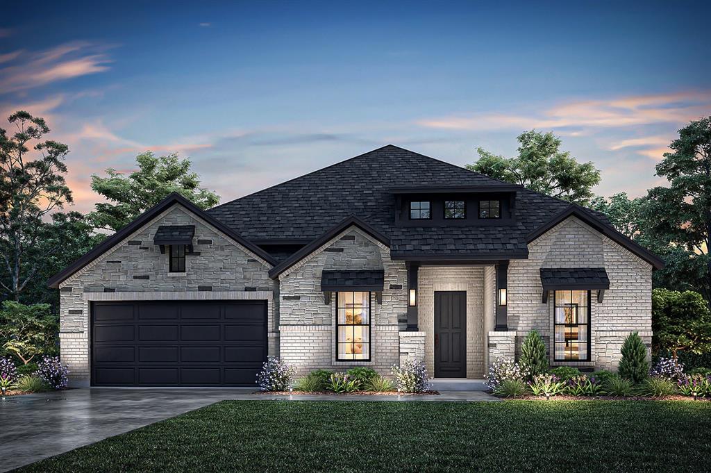 MLS# 21252289 - Built by J Houston Homes - Aug 2026 completion! ~ BRAND NEW JOHN HOUSTON HOME AT THE PARKS AT PANCHASARP FARMS IN BURLESON! This large 1 story home offers 4 bedrooms, 3 bathrooms, study, 2 car garage and large back covered patio. The gorgeous 12-foot ceilings, along with the floor-to-ceiling windows, make this home feel GRAND. The chef inspired kitchen features custom cabinets extended upto 10 ft, built-in appliances with 5 burner gas cooktop, pot and pan drawers, trash rollout, and a large island creating an inviting atmosphere for cooking and entertaining. The primary suite is a true retreat, featuring a deluxe free standing tub, dual vanity, and a spacious primary closet. Many designer upgrades included that you must come check out. Available August 2026.