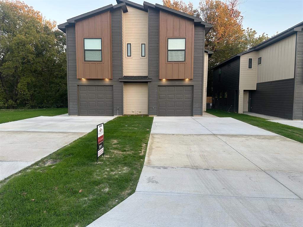 Brand-New Construction, never lived in, duplex in Fort Worth! $54,000 projected gross income! Welcome to this beautifully designed new construction duplex with 3 bedrooms, 2.5 baths, and a 1-car garage. Each side of the duplex has the same floor plan. The home has an open-concept floor plan, the primary suite is conveniently located on the main level, while 2 additional bedrooms are located upstairs—ideal for both privacy and functionality. Step inside to a spacious living area that flows seamlessly into the heart of the home: a stunning kitchen featuring quartz countertops and stainless steel appliances. Whether you're entertaining guests or enjoying a quiet evening in, this space was designed with lifestyle in mind. Durable luxury vinyl plank flooring throughout. Backs to a dry creek, so no neighbors are behind you. 2644-46 is also for sale. Same floorplan and price. 2636-38 will be built after the 1st 2 buildings are sold. Seller has tenants.