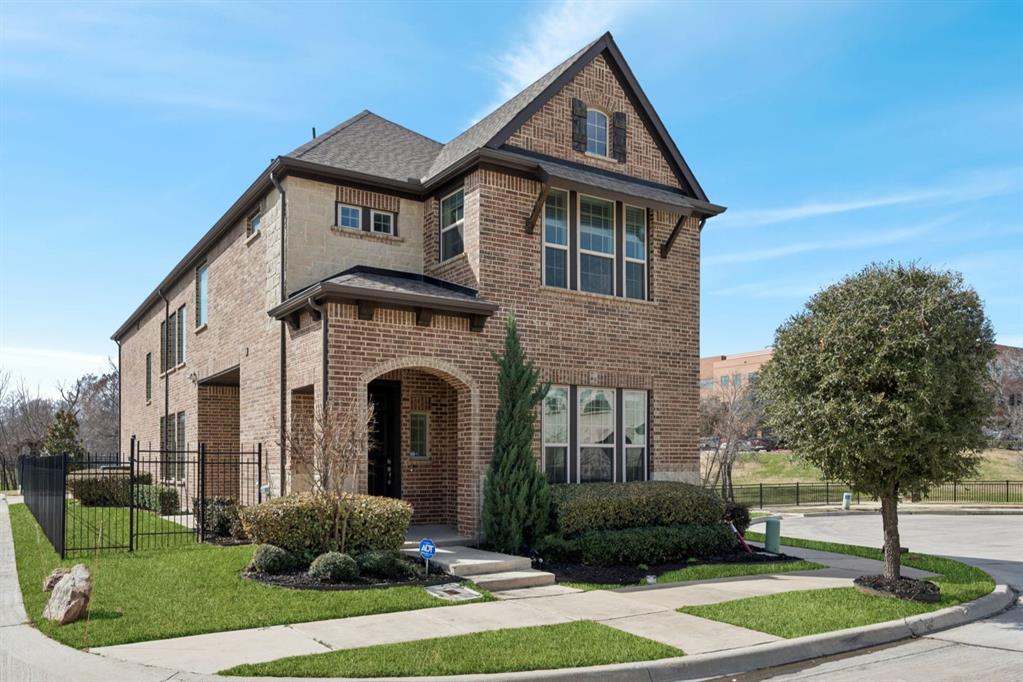 Incredible one-of-a-kind premium lot in the Terraces of Las Colinas! North-facing front door! The owner chose this exceptional lot with no adjoining neighbors and serene creek and greenbelt views. Step into a two-story contemporary open floor plan centered around a modern kitchen, living and dining area ideal for entertaining or everyday living. This Certified Pre-Owned Home offers peace of mind with a recent inspection, 1-year home warranty and LOVE THIS HOME GUARANTEE—if you’re not happy within 12 months, we’ll sell it for FREE! The exquisite kitchen features quartz countertops, glass tile backsplash, stainless appliances, abundant cabinetry, large pantry and an island that seats 4. Two-story windows in the living room and the absence of nearby buildings create amazing natural light. A first-floor guest suite offers easy access for visitors. Upstairs, the primary suite is a peaceful retreat with abundant natural light, two large walk-in closets, dual sinks, built-in cabinetry, garden tub and separate shower. The upstairs laundry is conveniently located near the primary suite and two generous secondary bedrooms. A spacious loft is perfect for a game room, workout area, kids’ space, office or flexible lifestyle needs. The secondary bath features dual sinks, built-in cabinetry and modern tile floors and shower wall. Enjoy BBQs on the covered side patio with easy access to the kitchen and living area. The oversized gated driveway provides security and enclosed space for play. Close to medical, grocery, restaurants, Toyota Music Factory, golf courses and walking trails!