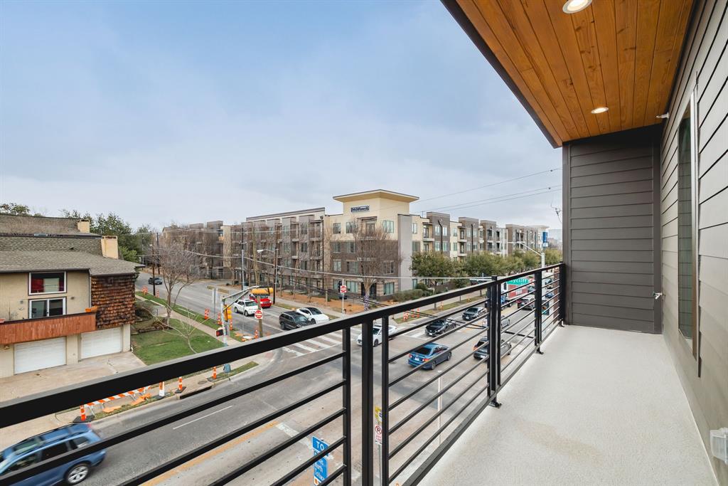 Crafted by the renowned Strange and Sons Development, Cedar Springs Townhomes delivers twenty one modern residences in the heart of Dallas. Interiors are bright and refined, planned for natural light and easy flow. The main level centers on a chef kitchen with white cabinetry, warm wood accents, brass hardware, and Calacatta style quartz on a generous island with an under mount sink. A marble backsplash, brass dome pendants, and a premium stainless package with a six burner gas range, hood, French door refrigerator, built in microwave, and dishwasher complete the space. The great room brings wide plank oak floors, a window seat, and sliders to a private balcony. Upstairs, a spa bath offers dual quartz vanities, oval mirrors, globe lighting, and brushed brass fixtures. The wet room is enclosed in frameless glass and places a freestanding soaking tub inside the shower for a true retreat, with walk in storage nearby. Many plans add a flexible loft for media, office, or guests, with floating shelves and a compact cabinet bar. Outdoor living shines with covered and open balconies, and select homes provide expansive rooftop terraces with a shaded pergola and city views. Architecture is clean and contemporary with strong curb appeal. From this central address you are close to Oak Lawn and Uptown dining and nightlife, the Katy Trail and Turtle Creek Park, West Village, Downtown, the Medical District, the Dallas North Tollway, and Dallas Love Field. Cedar Springs Townhomes pairs elevated finishes, flexible spaces, and a walkable location, with the craftsmanship of Strange and Sons Development.