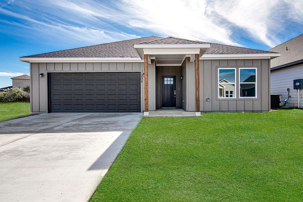 NEW CONSTRUCTION! This thoughtfully designed 3 bedroom, 2 bathroom home offers an open-concept layout with modern finishes throughout. The spacious living and dining areas flow seamlessly into a bright kitchen featuring granite countertops, stainless steel appliances, and ample cabinet space—perfect for everyday living and entertaining.

The private primary suite is tucked away with a custom walk-in closet, dual sinks, and a beautifully finished bathroom. Secondary bedrooms are split for added privacy and flexibility.

Enjoy a fully fenced backyard with wood privacy fencing, ideal for pets, relaxation, or weekend gatherings. Durable LVP flooring, plush carpet in bedrooms, and energy-efficient features complete this move-in ready home.

Located in the highly desirable Northwest ISD just minutes from major highways, shopping, and dining, Trails of Fossil Creek offers convenience and community living all in one.  Ask about our available Buyer incentives!