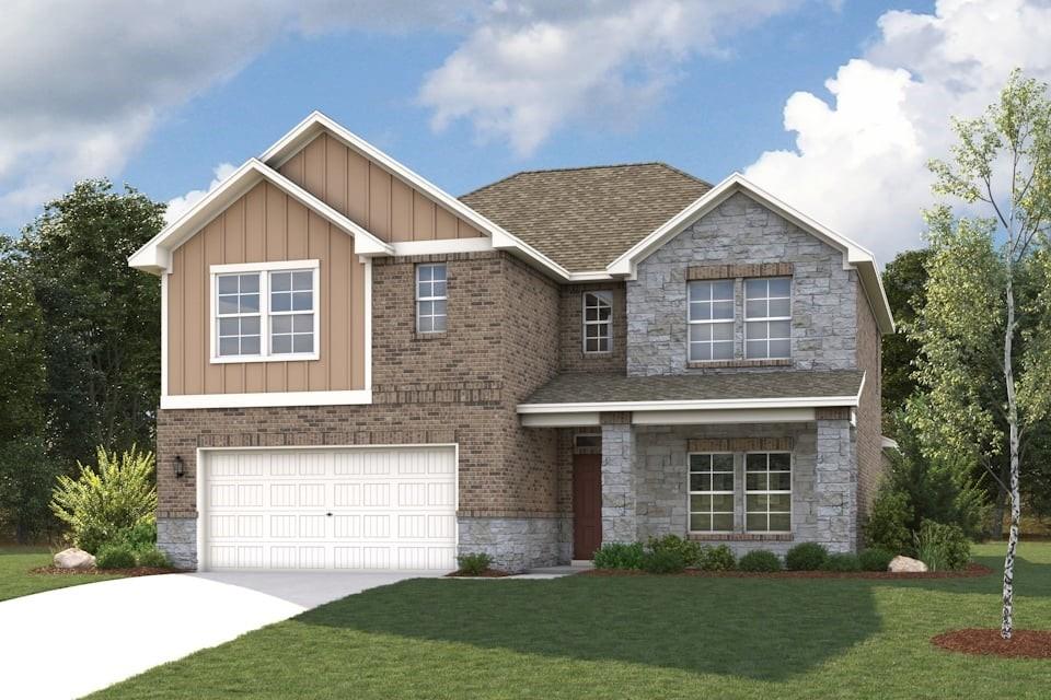 BRAND NEW COMMUNITY! The Trinity floor plan offers a bright, open-concept layout designed for comfortable everyday living. A spacious kitchen flows into the dining area and large family room, creating an inviting central hub for gatherings. The private primary suite is tucked at the back of the home, featuring a generous walk-in closet and well-appointed bath. Secondary bedrooms are thoughtfully separated for added privacy, with a flexible loft space ideal for a home office or game room. A covered outdoor area extends your living space, perfect for relaxing or entertaining. Designed for everyday convenience and livability, Anna Town Square blends residential comfort with walkable amenities and easy regional access. Inviting streetscapes, a sparkling pool, nature trails, green spaces, and planned gathering areas create a connected neighborhood feel with plenty of opportunities to enjoy the outdoors. Located just minutes from US 75, Anna Town Square provides a convenient commute to McKinney, Frisco, and the greater Dallas Fort-Worth area while maintaining a welcoming small-town atmosphere. Est. July completion!