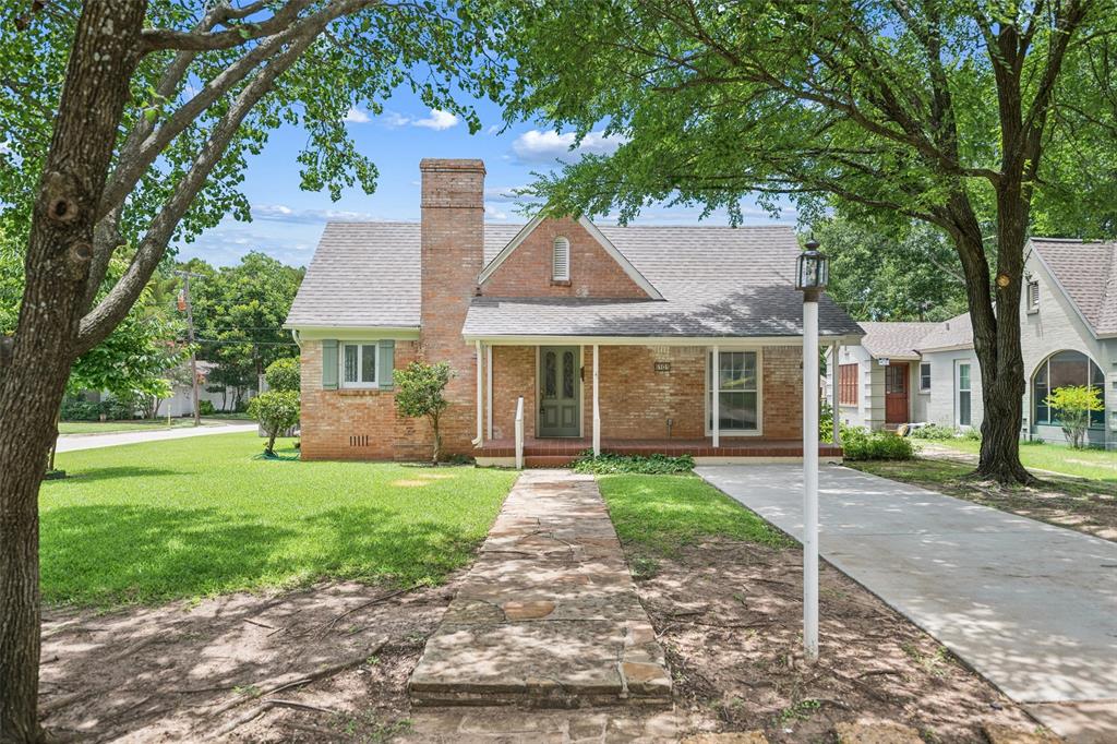 Timeless character meets modern comfort in this beautifully maintained 2,035-square-foot home in southwest Fort Worth. Fresh interior and exterior paint provide a move-in-ready canvas while preserving the home’s unique architectural charm and classic appeal.

Rich hardwood floors flow throughout much of the home, complemented by original details including crown molding, built-in cabinetry, decorative windows, and a striking fireplace that anchors the main living room. Multiple living and dining spaces offer exceptional flexibility for entertaining, working from home, or everyday family living.

The spacious dining room is ideal for hosting gatherings, while the kitchen features abundant cabinetry, generous storage, and charming built-ins that reflect the home’s character. Large windows throughout fill the home with natural light and create a warm, inviting atmosphere.

The oversized primary bedroom offers ample space for a sitting area or additional furnishings, while the versatile enclosed sunroom provides endless possibilities as a second living area, library, hobby room, playroom, or home office.

Outside, mature landscaping and established trees create a welcoming setting. A detached two-car garage provides convenient parking and additional storage space.

Ideally located near shopping, dining, parks, and major commuter routes, this home offers the perfect blend of historic charm, functional living space, and modern updates. Rarely do homes with this much character, flexibility, and original detail become available in such a convenient Fort Worth location.