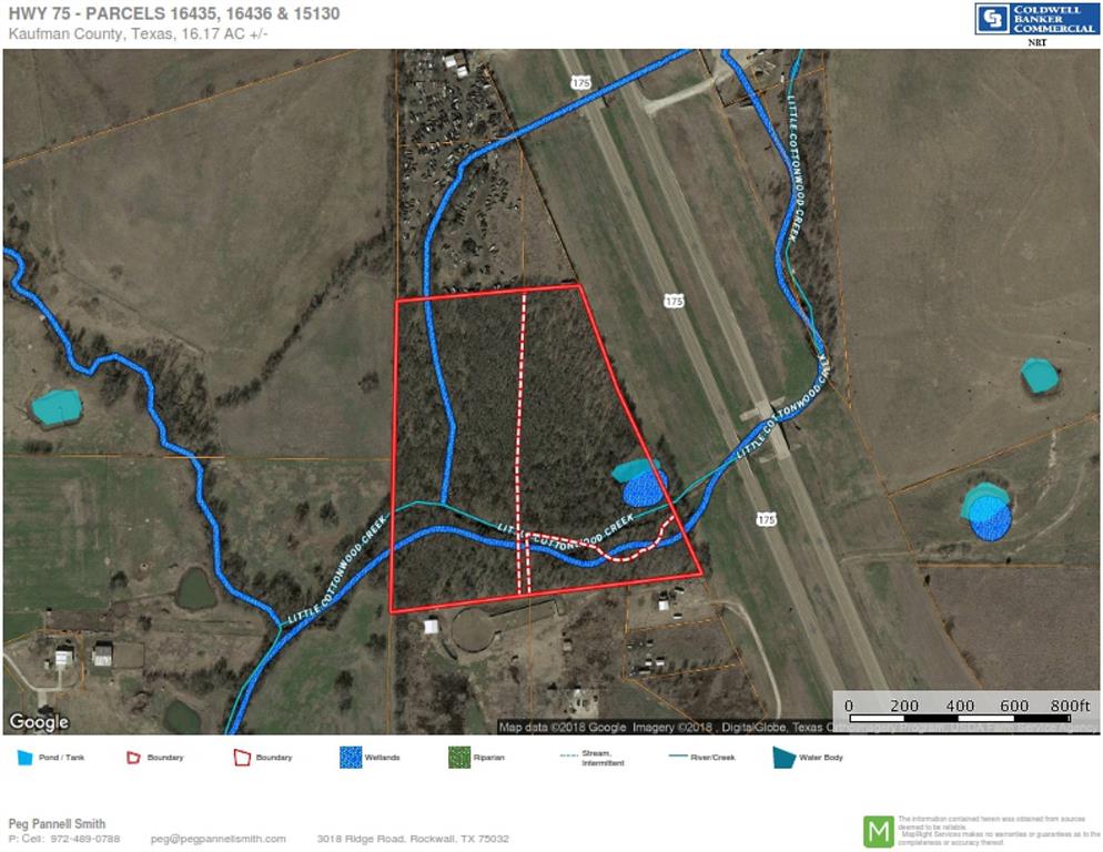 The 16.17-acre property at 0?Hwy?175 in Kaufman County, Texas, offers an exceptional investment or recreation opportunity. Located just 2 miles east of Kaufman, and completely outside the city limits and ETJ, it benefits from no zoning restrictions, granting unmatched flexibility for commercial, recreational, or mixed-use development. Comprised of three contiguous parcels, the land features heavily wooded terrain, Cottonwood Creek running through, and lies entirely within a floodplain, making it ideal for outdoor pursuits like hunting, retreats, or specialty recreation. Access is provided via a TXDOT-granted easement, and while utilities are not on-site, they are readily available nearby, with the tree line marking the boundary—adding privacy and seclusion.