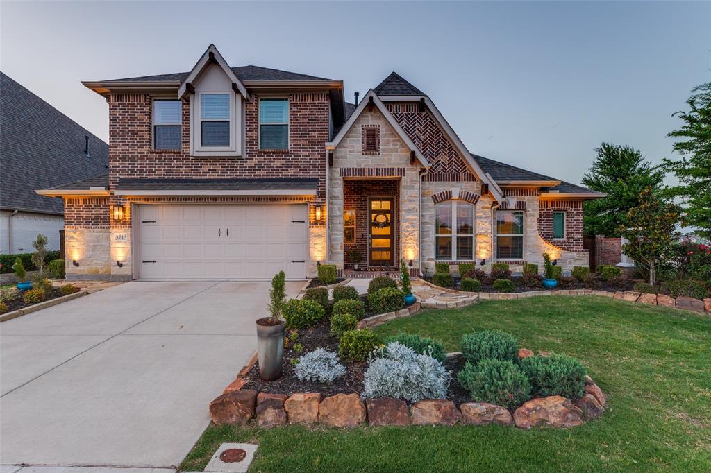 YOU FOUND THE ONE!!! This FABULOUS former model home, perfectly placed on a roomy corner lot across from a sweet park right on the cul-de-sac with a 2.5 car garage with an electric car charger! WOW landscaping is amazing with beds lined in gorgeous rock & thoughtfully planted flowers & shrubs to bring a beautiful drive up for years to come! The sellers have thoughtfully added updates to make this home even more special with a custom closet, 2” blinds thru out, awesome shelving & even made the formal dining room into an additional living room. Every inch of this home was thoughtfully chosen by the builder’s interior designer to appeal to even the pickiest buyer, from the rich hardwood floors, shaker cabinets in an espresso stain, light high-level tile in baths, an elegant rotunda foyer to welcome you home, Ledgestone fireplace with gas starter & logs, accents of blues, window seats galore, a shaded back patio with a view of the pond, upgraded appliances, custom window treatments & window seat cushions! Bloomfield's Carolina IV plan is a very popular 2 story with a fully loaded first story & fabulous entertainment space on the second story! First floor Primary Suite, 2 secondary bedrooms, office or possible 5th bedroom & formal dining or flex room make up the first floor, while the second level has a game room with a small office or homework area, 14x14 media rm & large 17x14 bedrm with a hall bath that is a secondary bedroom which would make a great 2nd primary for the perfect multi-generational home! You will love the views of the park, small lake to the right of the property, walking distance to Harry McKillop Elem, wonderful community pool, basketball courts, catch & release pond is a block away! This is living in Liberty, what is not to love!!! Melissa has a small town feel but with all the comforts of the big city! Starbucks, HEB, Kroger, awesome dining, fast food & EVEN Buc-ees all with in a 10 min drive! 2 MINUTES TO THE NEW SPLASH PARK, MELISSA LAKE PARK!!!