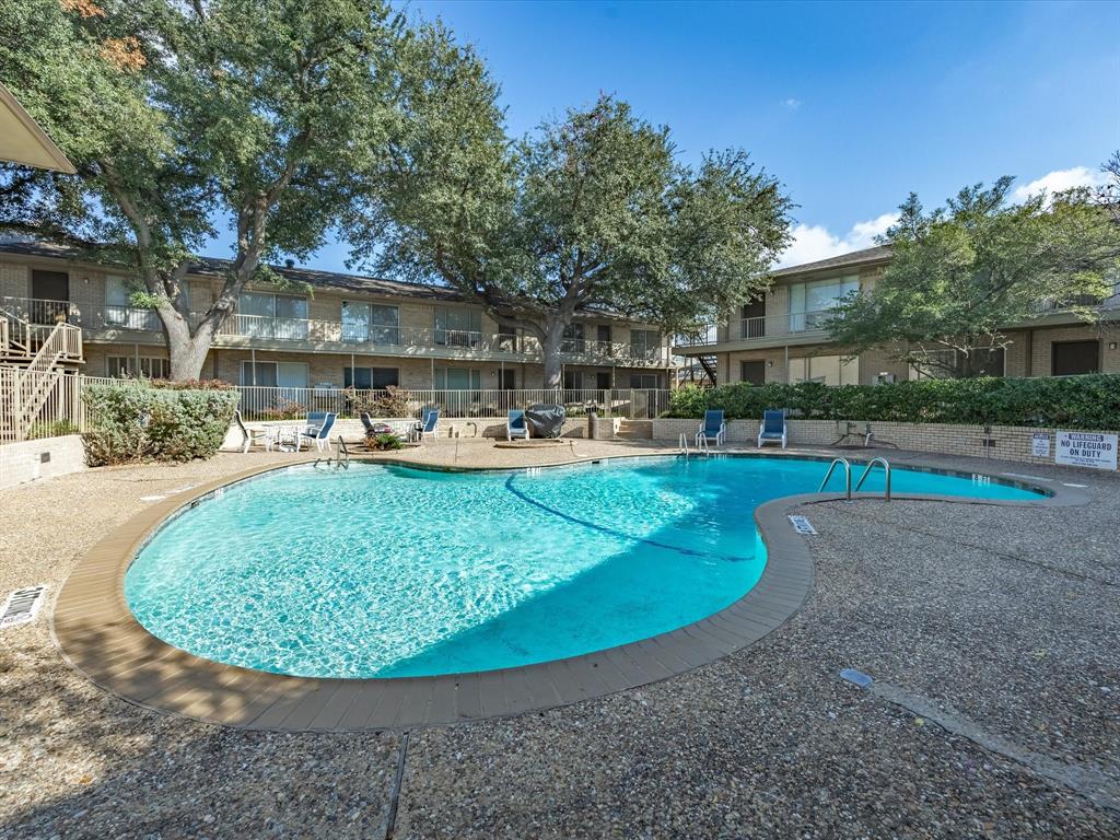 Tucked into a prime North Dallas location, this stylish condo at 11102 Valleydale Drive Unit A offers a fresh take on low-maintenance living. Designed with a light-filled open layout, the main living and dining areas are surrounded by floor-to-ceiling windows on both sides, creating an airy and inviting atmosphere. You'll love the sleek wood-style luxury vinyl plank flooring, while the galley kitchen features new granite countertops, updated fixtures, a new sink, and freshly painted cabinetry, blending function and modern flair.

The generously sized bedroom includes a private en-suite bath and multiple closets, providing ample storage space. This unit is part of a well-kept, mid-century-inspired community that includes a refreshing pool, entertaining common areas, and mature landscaping. Enjoy a truly hassle-free lifestyle, with HOA dues covering all utilities, exterior maintenance, and groundskeeping.

Perfectly situated just south of I-635 with quick access to US-75, this home is within minutes of NorthPark Center, Presbyterian Hospital, and a host of top-tier dining and shopping options. For outdoor recreation, residents can enjoy proximity to Royal Oaks Country Club, White Rock Lake, and the scenic Northaven Trail. With a balance of style, location, and convenience, this condo is a turnkey opportunity in one of Dallas’s most central neighborhoods.