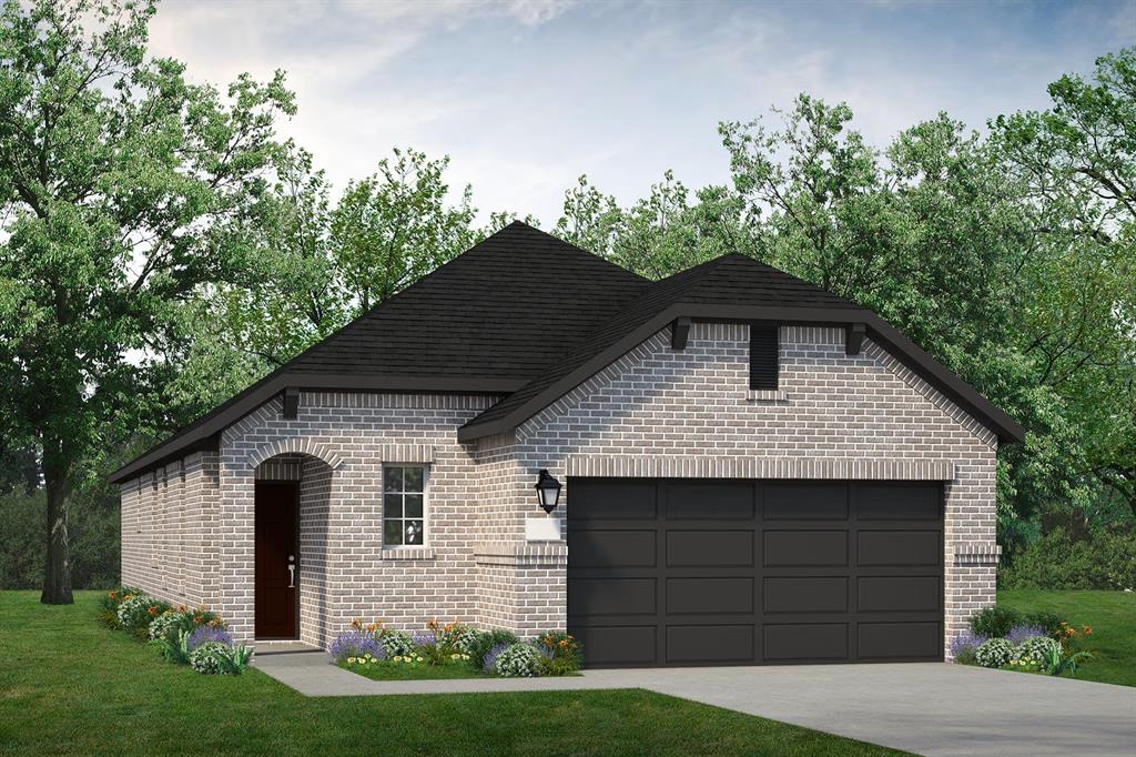 Gorgeous UnionMain Homes with 4 bedrooms, 2 baths, living room, dining room, covered back patio, and 2 car garage. Elegant curb appeal with clay king-sized brick and stone elevations sets the tone from the start. Inside, enjoy square corners, modern Roman Arch panel doors, and resilient laminate plank flooring throughout the main living areas. The kitchen features shop-finished cabinets with 42 inch upper cabinets, 3cm granite countertops, a large breakfast island, and a stainless steel appliance package with gas range and energy-saving dishwasher. The primary bedroom, one guest bedroom, and office are on the first floor. The primary bedroom offers a private retreat with a large walk in closet, dual vanity sinks, a spacious walk-in shower. Additional highlights include a dual-zone air conditioning system, Honeywell WiFi thermostat, and a full security system with smoke and carbon monoxide detectors, full sprinkler system, 6 foot stained with cap fence, 16 SEER AC, PEX plumbing, tankless water heater, 30 year Dimensional Driftwood shingles, Vinyl Low E windows. Backed by a 10-year structural warranty. The HOA features a swimming pool, playground, and hiking & biking trails. Available for move in 30 DAYS FROM CONTRACT.