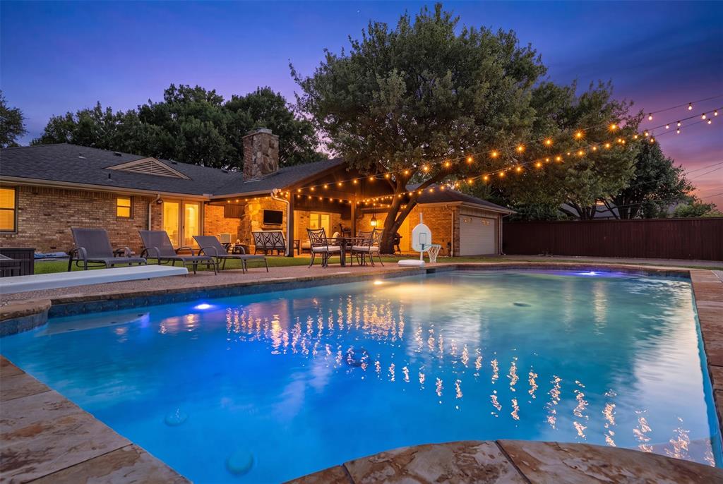 Welcome to this beautifully updated 4-bedroom, 3-bathroom home nestled on an oversized lot in the heart of Preston Hollow. Blending timeless charm with modern upgrades, this single-story residence offers spacious living areas, rich hardwood floors, designer finishes, and an open-concept layout ideal for both everyday living and entertaining. The stunning chef's kitchen is the heart of the home, featuring custom cabinetry with glass-front displays, quartz countertops, stainless steel appliances, a gas range, beverage fridge, and an oversized island that flows seamlessly into the living and dining spaces.

The private primary suite offers a peaceful retreat with a spa-inspired ensuite bath, while three additional bedrooms provide flexibility for guests, family, or a home office. Step outside to your own backyard oasis complete with a sparkling pool, expansive covered outdoor living area with soaring wood ceilings, a stone fireplace, built-in grill, outdoor kitchen, and plenty of space for year-round entertaining. Mature shade trees and beautifully landscaped grounds create the perfect setting for relaxing or hosting family and friends.

Ideally located in one of Dallas' most desirable neighborhoods, this home offers convenient access to premier shopping, dining, and major commuter routes. Families will appreciate being just minutes from some of Dallas' most prestigious private schools, including St. Mark's School of Texas, Hockaday School, The Episcopal School of Dallas, Parish Episcopal School, Greenhill School, and Jesuit College Preparatory School. Combining luxury indoor-outdoor living with an exceptional location, this Preston Hollow gem truly has it all.