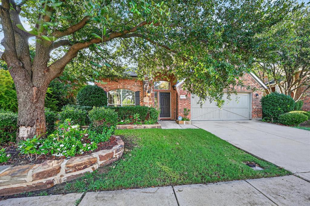 This inviting single-story home offers the perfect blend of comfort and convenience in the desirable Villages of Sunset Pointe neighborhood. Spanning 2,038 square feet, the 4-bedroom, 2-bath home welcomes you with an open design that flows naturally between spaces. Fresh paint bathes the interior in soft, bright light, highlighting the high ceilings and warm character throughout. New engineered wood flooring adds a clean, contemporary feel while maintaining the home's comfortable essence. Two separate living areas provide flexible options for family gatherings or quiet evenings by the gas fireplace. The kitchen serves as the heart of the home, complete with a generous island, new granite countertops, a striking new KitchenAid six-burner gas range, and a modern microwave. Travertine tile accents and newly remodeled bathrooms, with new granite countertops and glass shower enclosures provide a refined touch to every detail. The owner's suite is positioned away from the three additional bedrooms, one of which easily transforms into a home office. Inside the primary bath, dual vanities, a relaxing garden tub, and a separate shower create a personal retreat. Outside, the curb appeal draws you in with tasteful rock and stone accents paired with wooden shutters. The front yard's thoughtful landscaping creates an immediate sense of arrival, while the backyard has a covered patio and fresh sod offers a lush, cool carpet for kids and pets. Half a block away is a Splash Park and playground, with Sue Couch Elementary right around the corner. Quick access to Chisholm Trail Parkway puts hospitals, schools, shopping, and even downtown only minutes away. Chisholm Trail Recreation Center, Pecan Valley Golf Course and Benbrook Lake are with in minutes. All furniture is available for purchase, allowing you to move in seamlessly.