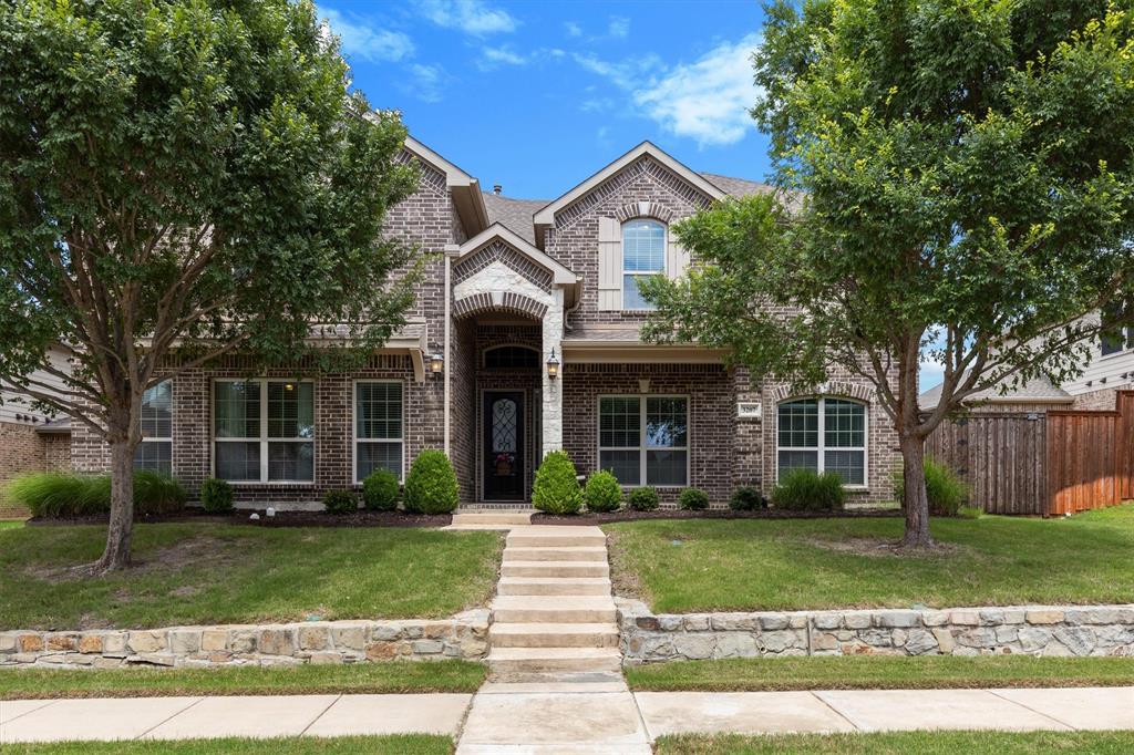Welcome to Woodbridge, one of Sachse's most sought after master planned communities, offering exceptional amenities and a lifestyle you'll love. This impressive two story home checks all the boxes. With a thoughtfully designed floor plan, spacious backyard, and room for everyone. Featuring 5 bedrooms, 3.5 bathrooms, a private home office, game room, media room, formal living and family rooms, plus two dining areas, this home has flexibility for both everyday living and entertaining. The well appointed chef's kitchen is the heart of the home and showcases granite countertops, a gas cooktop, double ovens, built-in microwave, stainless steel appliances, and a convenient butler's pantry leading to the formal dining room. Hardwood floors and elegant wrought-iron balusters add warmth and sophistication throughout the main living areas. The spacious first floor primary suite features a sitting area and a luxurious ensuite bath complete with a jetted tub, separate shower, dual vanities, and generous closet space. Upstairs you'll find four additional bedrooms along with the game and media rooms, creating the perfect retreat for family and guests. Covered patio ideal for outdoor entertaining with 10ft privacy fence enclosing large back yard. Residents of Woodbridge enjoy outstanding community amenities, including a golf course, scenic walking and biking trails, five community pools, playgrounds, parks, and open green spaces. Top rated Wylie ISD schools. Conveniently located near shopping, dining, and major commuting routes, this home offers the perfect combination of comfort, convenience, and community living. Items of note: upstair HVAC replaced june 2026, Roof replaced 2018, exterior painted and caulked 2024.