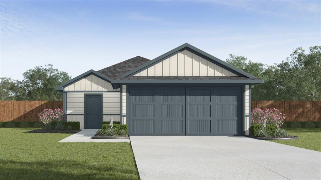 New! Four bedroom, two bath. Experience the perfect fusion of comfort and functionality with this thoughtfully designed Express Series home floorplan. The custom, architecturally designed exterior, adorned with divided light windows and a front-facing garage with decorative hardware, presents a welcoming facade. A covered front porch leads to a raised panel fiberglass insulated door, offering a warm invitation inside. Upon entry, a spacious foyer seamlessly transitions into the home's inviting living spaces. The kitchen, a hub of activity, features 30” cabinets with hidden hinges, granite or quartz countertops, and stainless-steel appliances, ensuring both style and practicality. A built-in sink, dishwasher, and ample pantry space cater to everyday needs. The primary bedroom, a serene sanctuary, boasts an adjoining bathroom designed for effortless mornings. An elongated vanity with a sink and non-framed mirror, along with a walk-in shower and closet, provides ample space and comfort. Laminate wood plank flooring in the living areas and soft carpet in the bedrooms create a cozy and comfortable atmosphere. This Express Series home is further enhanced by a user-friendly smart home system and an innovative tech package, offering modern convenience and seamless connectivity.